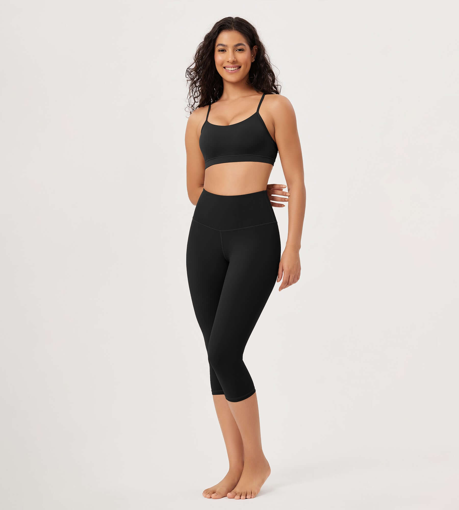 ODLEX 19 High Waist Knee Length Workout Athletic Running Capris Leggings - ododos