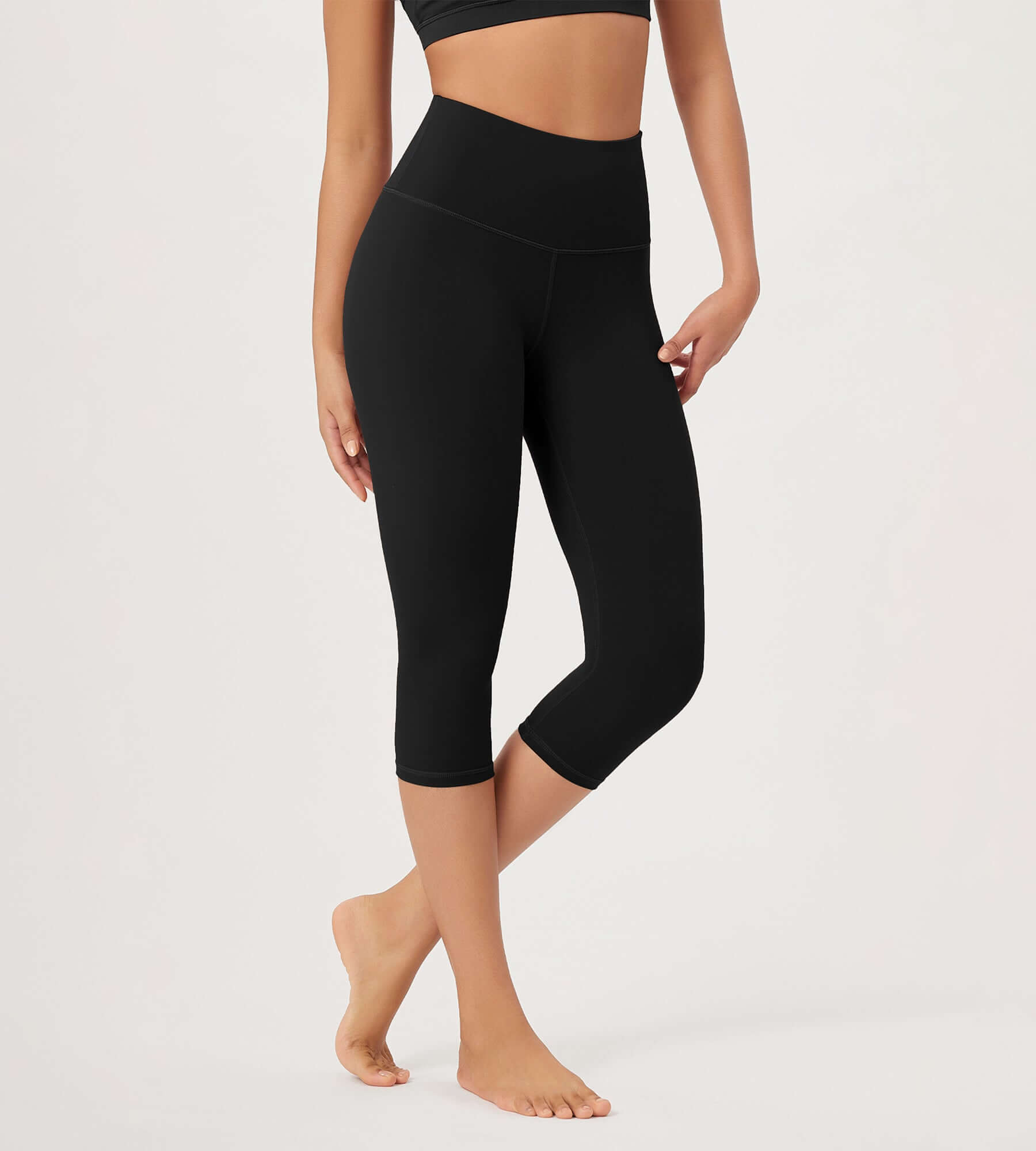 ODLEX 19 High Waist Knee Length Workout Athletic Running Capris Leggings - ododos