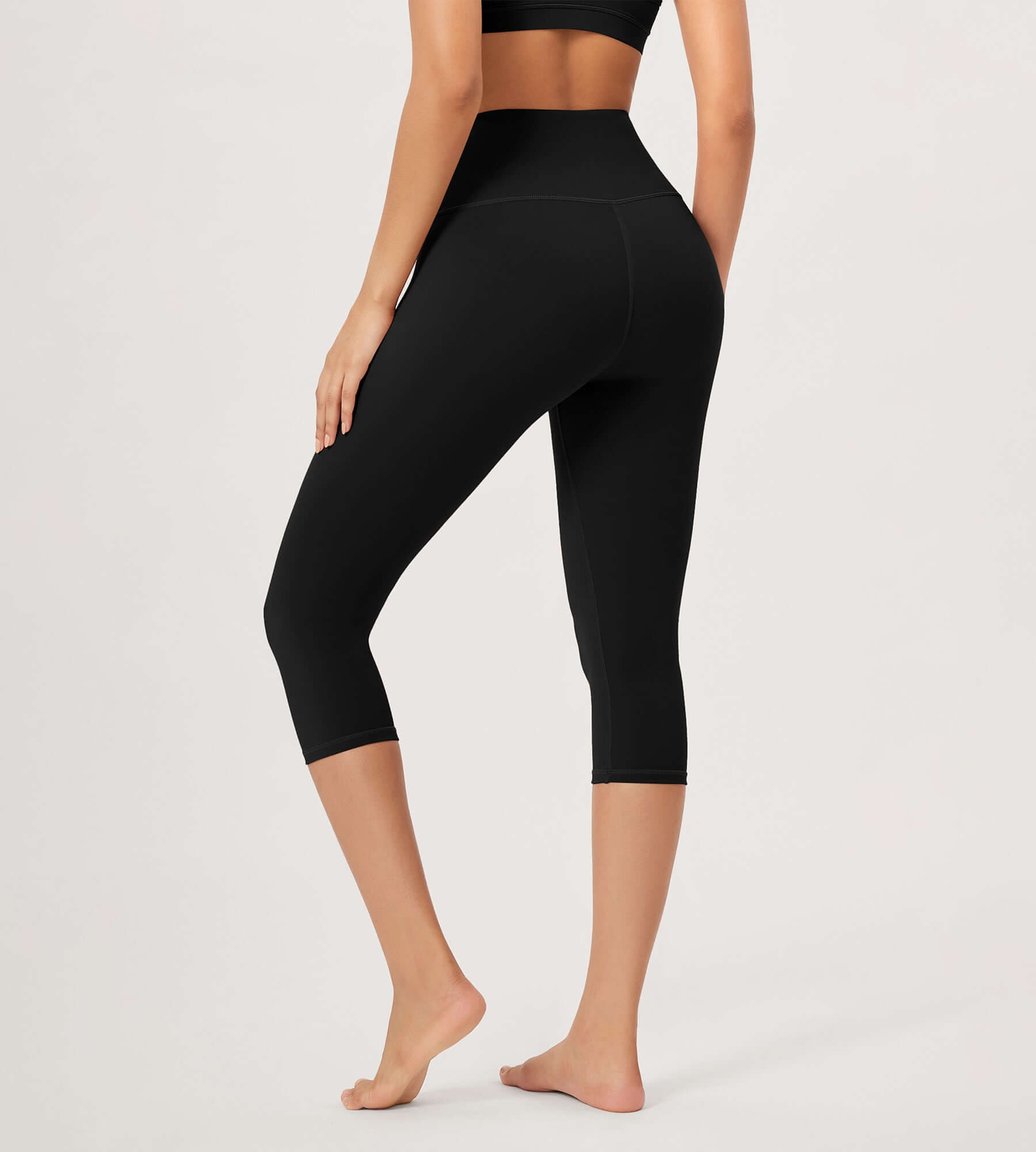 ODLEX 19 High Waist Knee Length Workout Athletic Running Capris Leggings - ododos