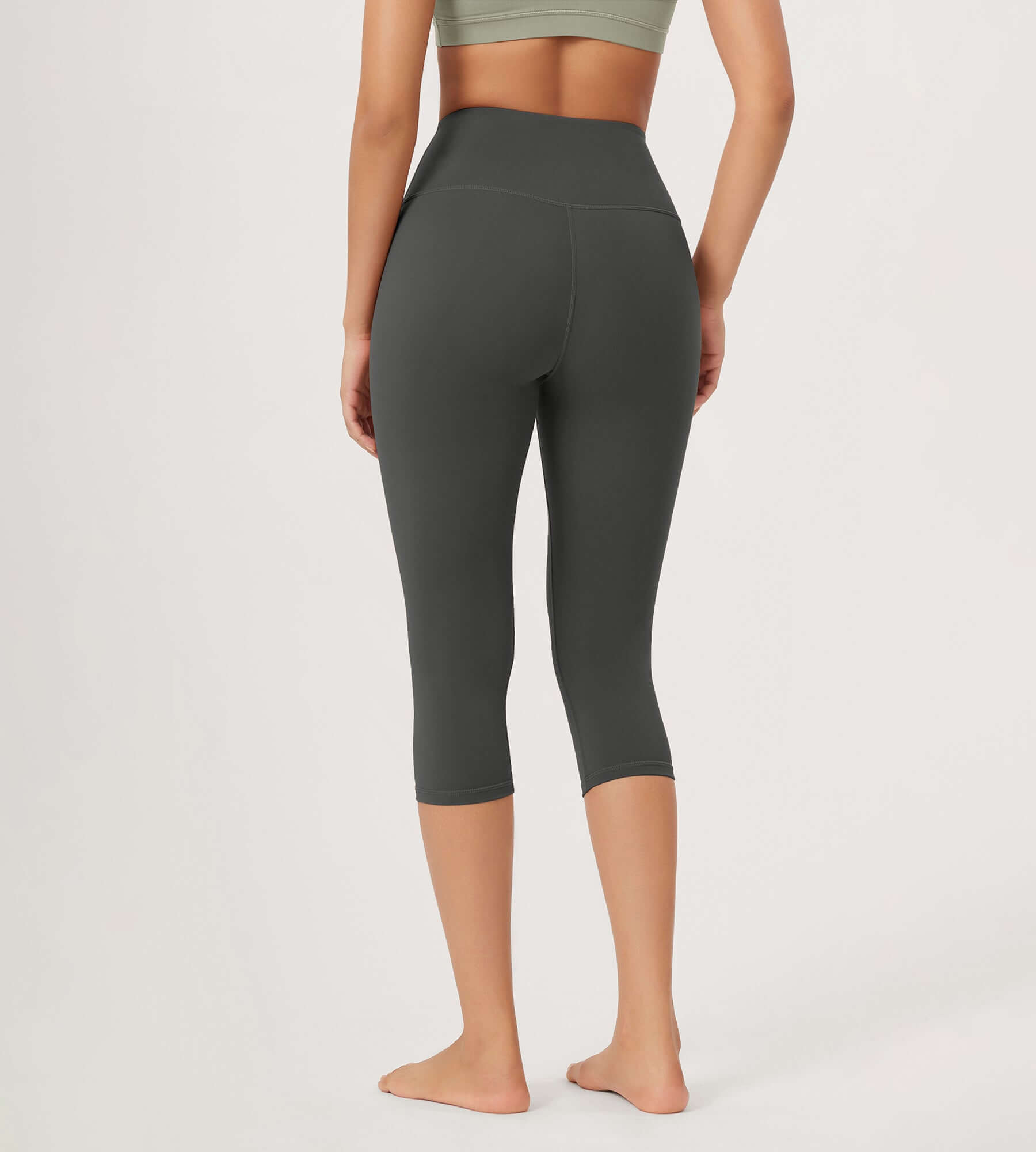 ODLEX 19 High Waist Knee Length Workout Athletic Running Capris Leggings - ododos