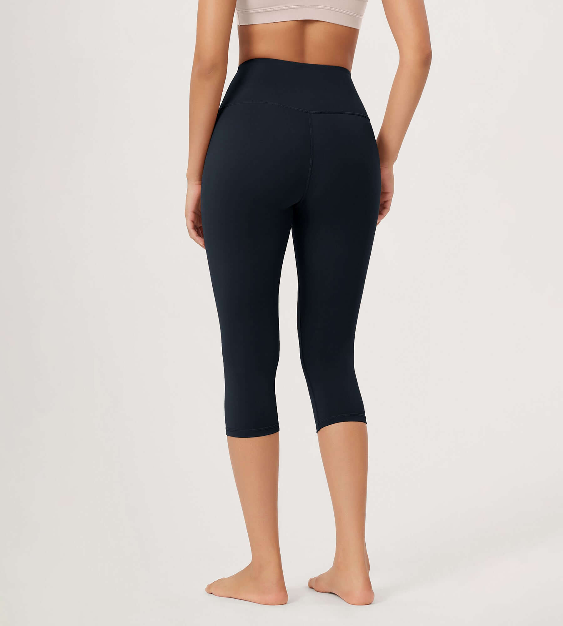 ODLEX 19 High Waist Knee Length Workout Athletic Running Capris Leggings - ododos