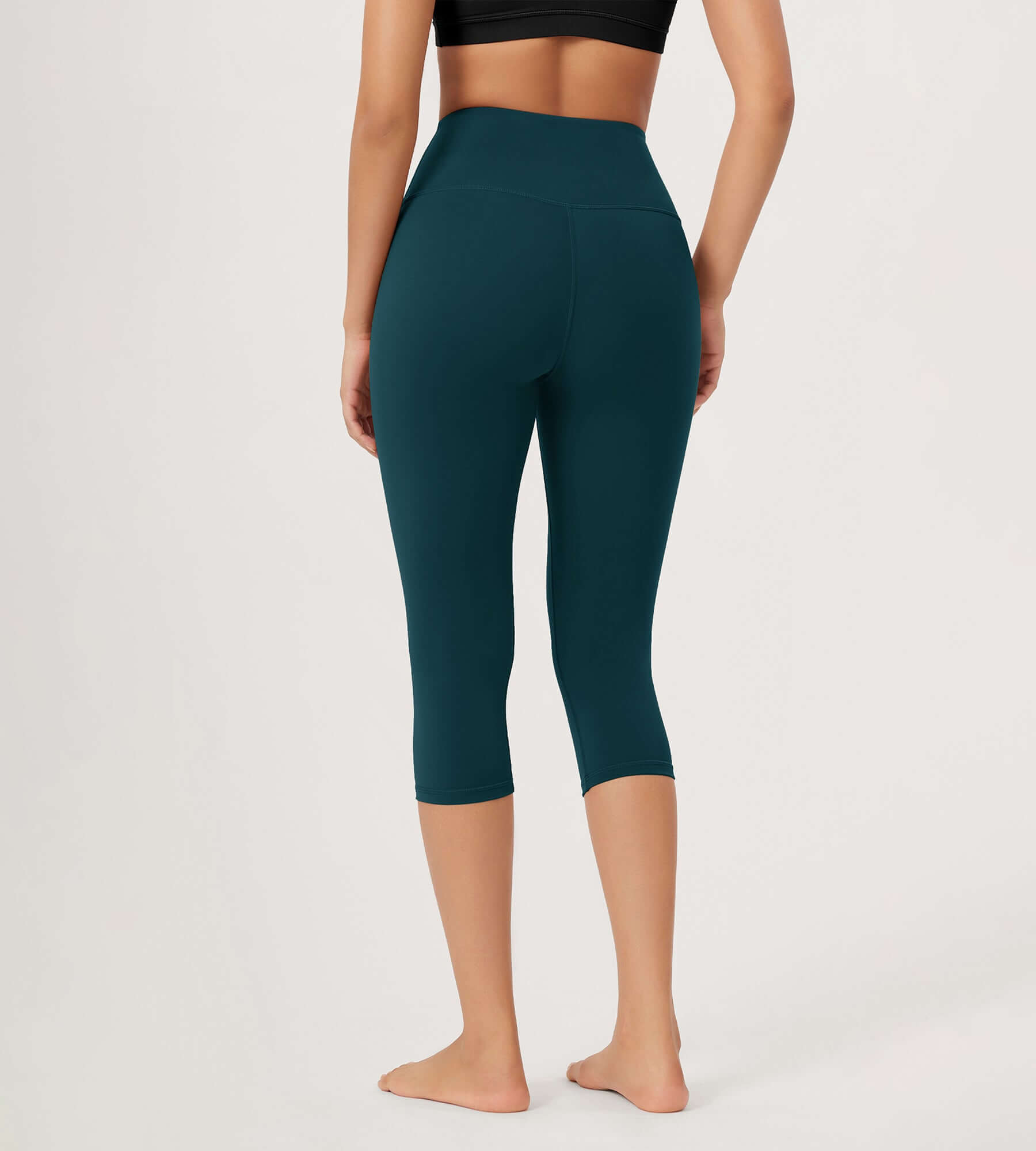 ODLEX 19 High Waist Knee Length Workout Athletic Running Capris Leggings - ododos