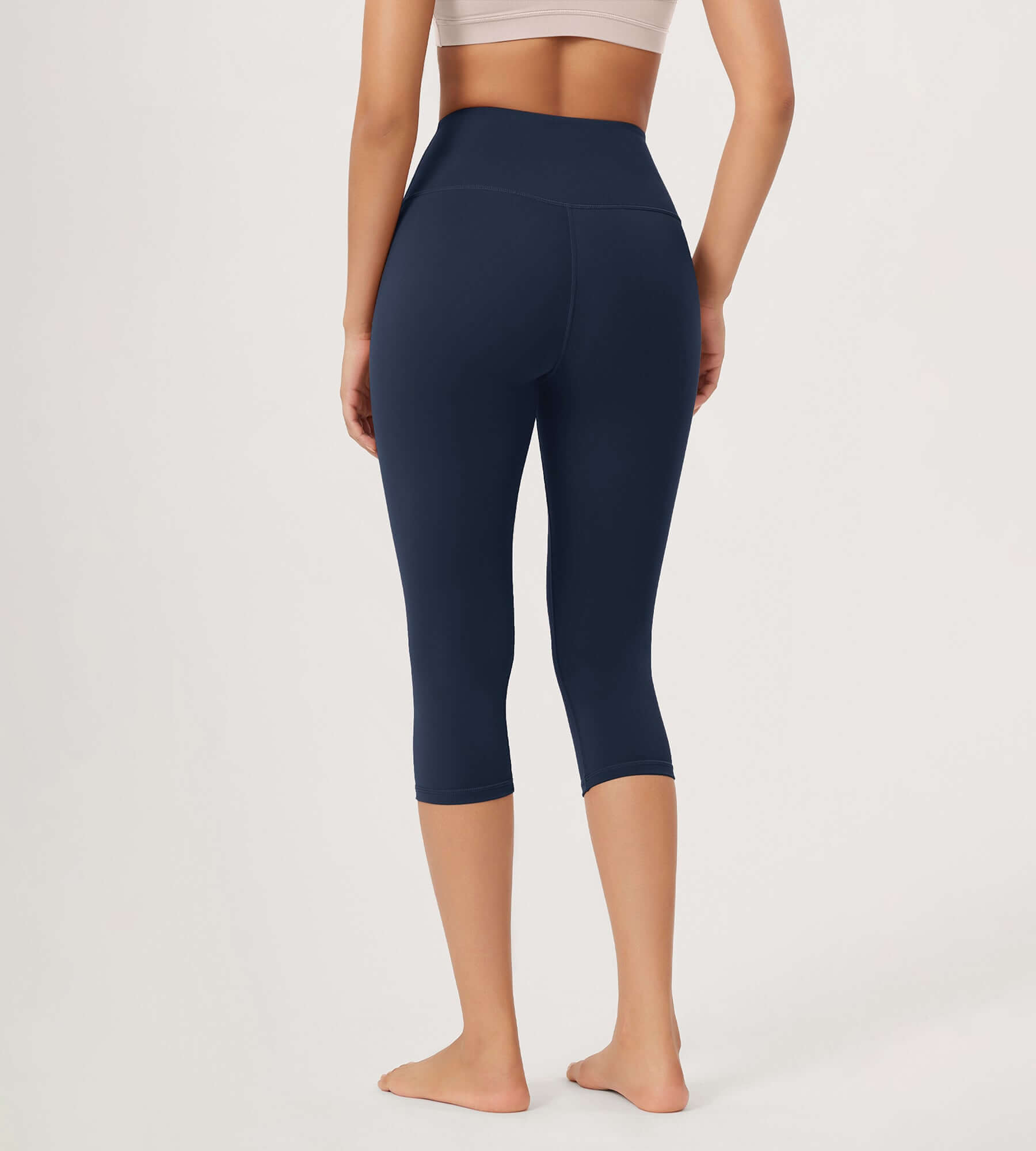 ODLEX 19 High Waist Knee Length Workout Athletic Running Capris Leggings - ododos