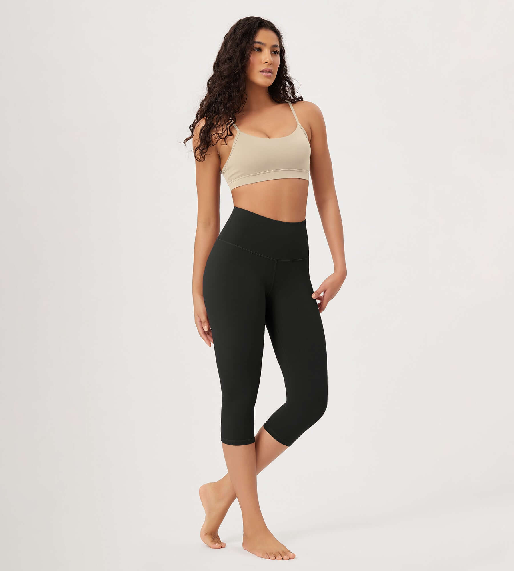 ODLEX 19 High Waist Knee Length Workout Athletic Running Capris Leggings - ododos