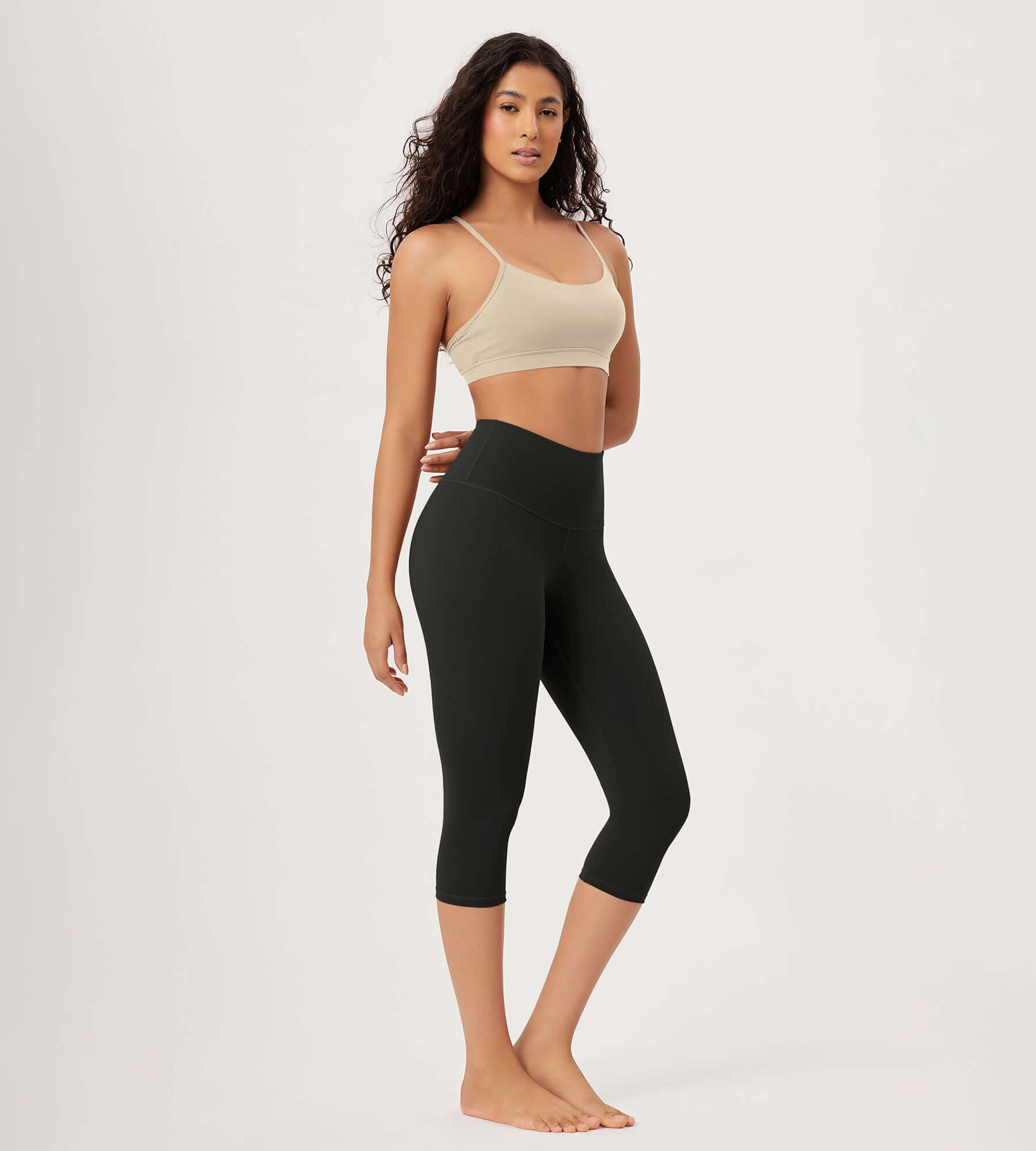 ODLEX 19 High Waist Knee Length Workout Athletic Running Capris Leggings - ododos