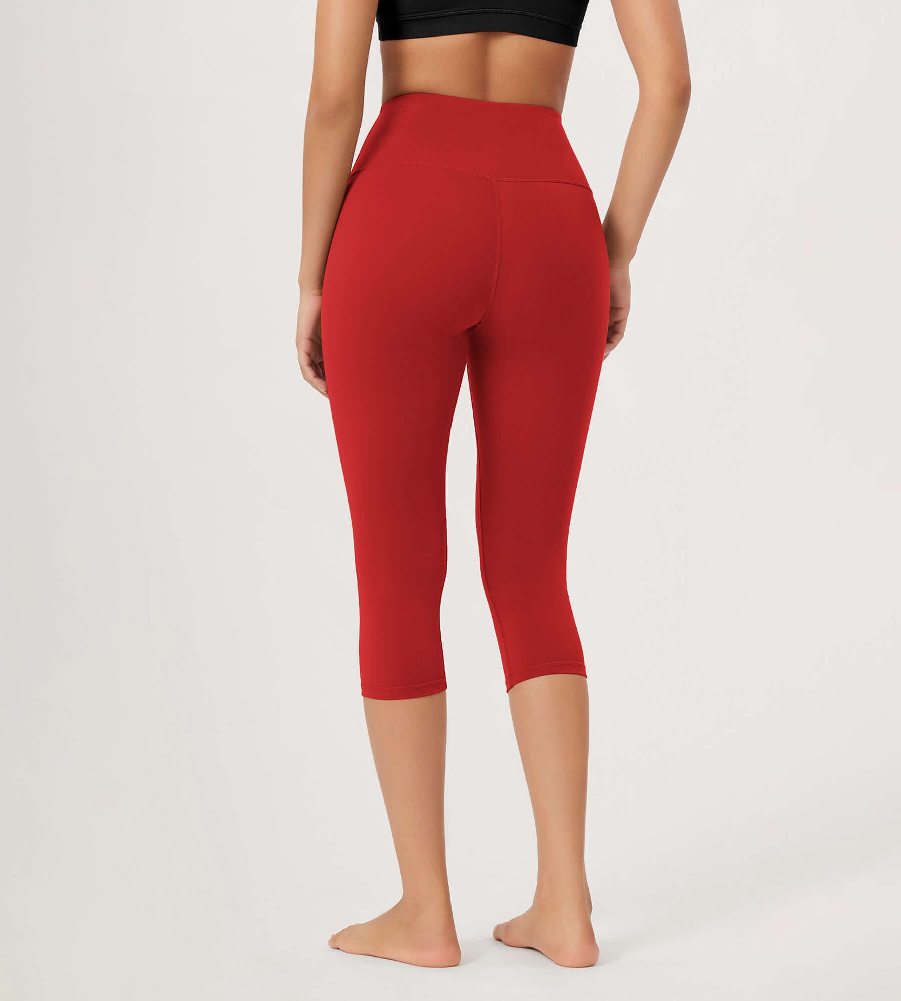 ODLEX 19 High Waist Knee Length Workout Athletic Running Capris Leggings - ododos