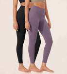 ODLEX 2-Pack 25" High Waist Workout Tummy Control Atheltic Leggings - ododos