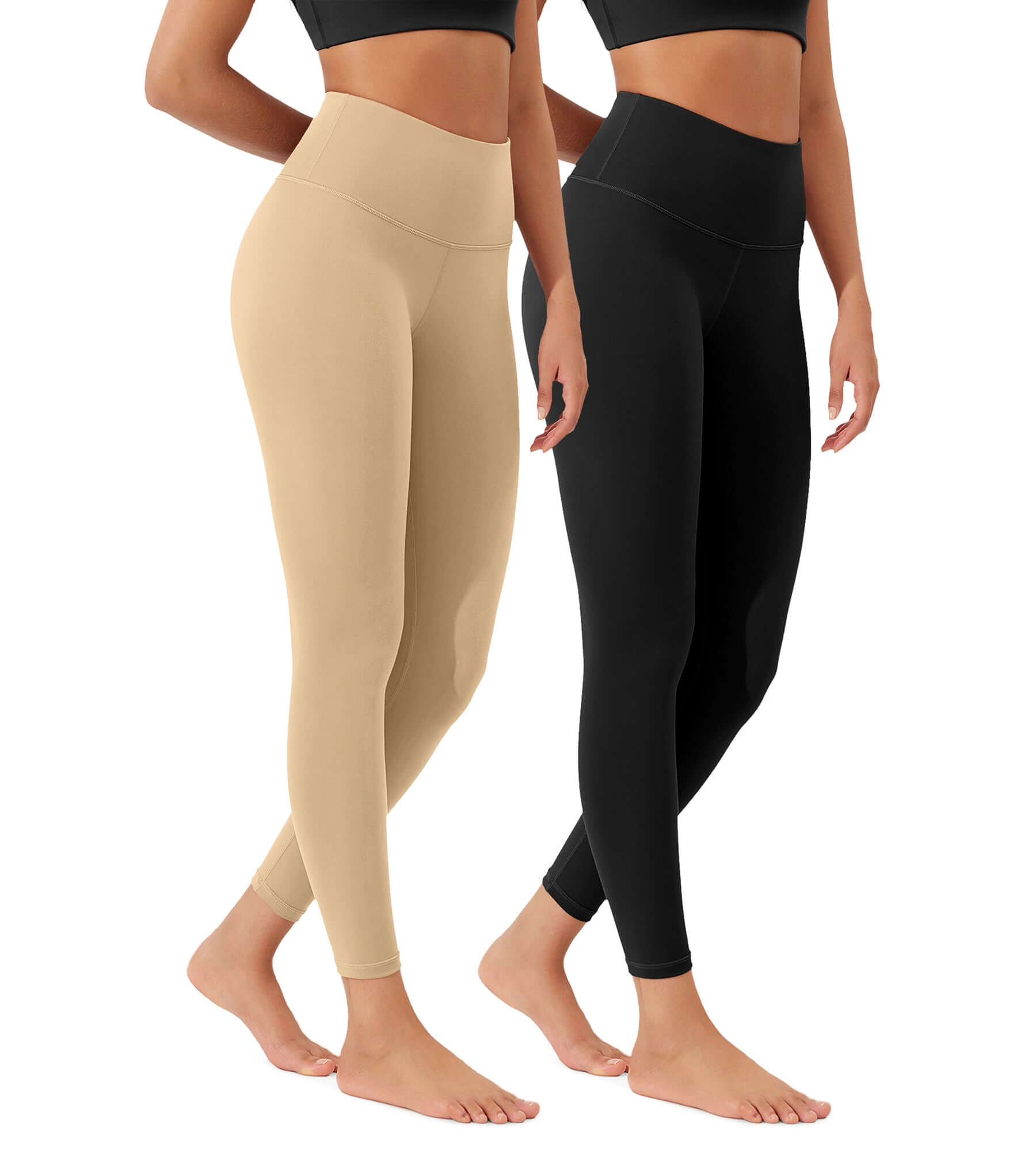 ODLEX 2-Pack 25" High Waist Workout Tummy Control Atheltic Leggings - ododos