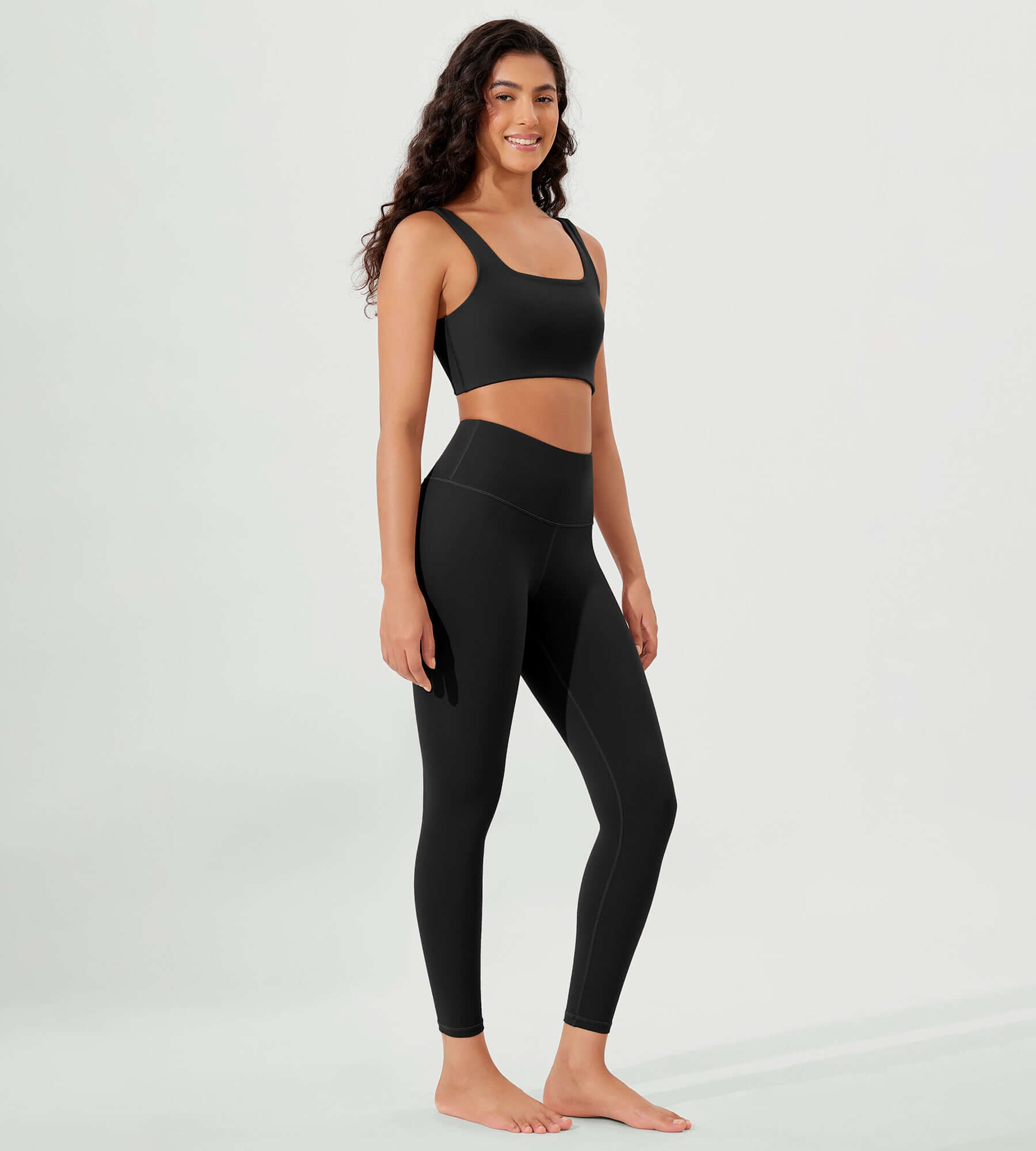 ODLEX 2-Pack 25 High Waist Workout Tummy Control Atheltic Leggings - ododos