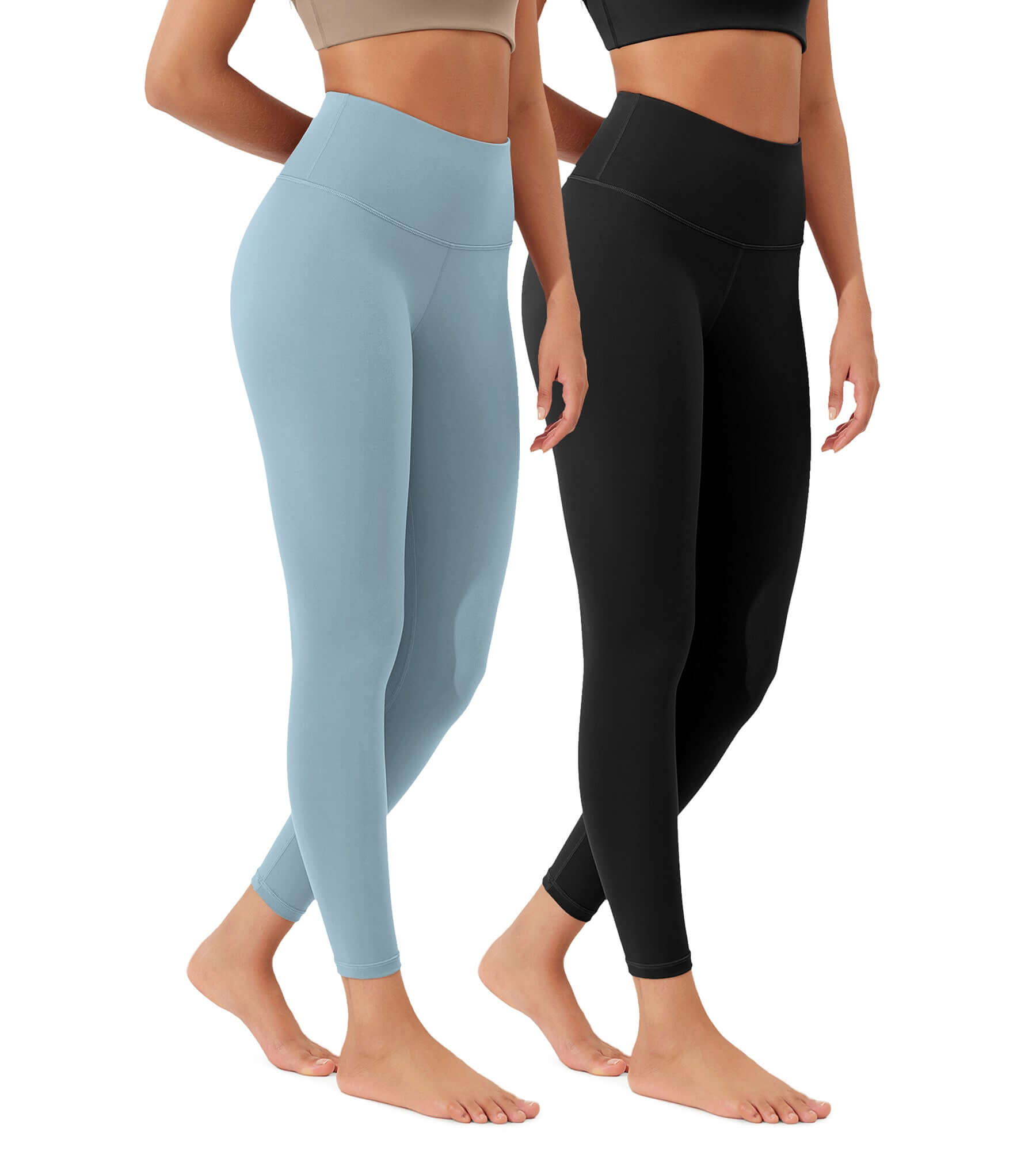 ODLEX 2-Pack 25 High Waist Workout Tummy Control Atheltic Leggings - ododos