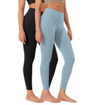 ODLEX 2-Pack 25" High Waist Workout Tummy Control Atheltic Leggings - ododos