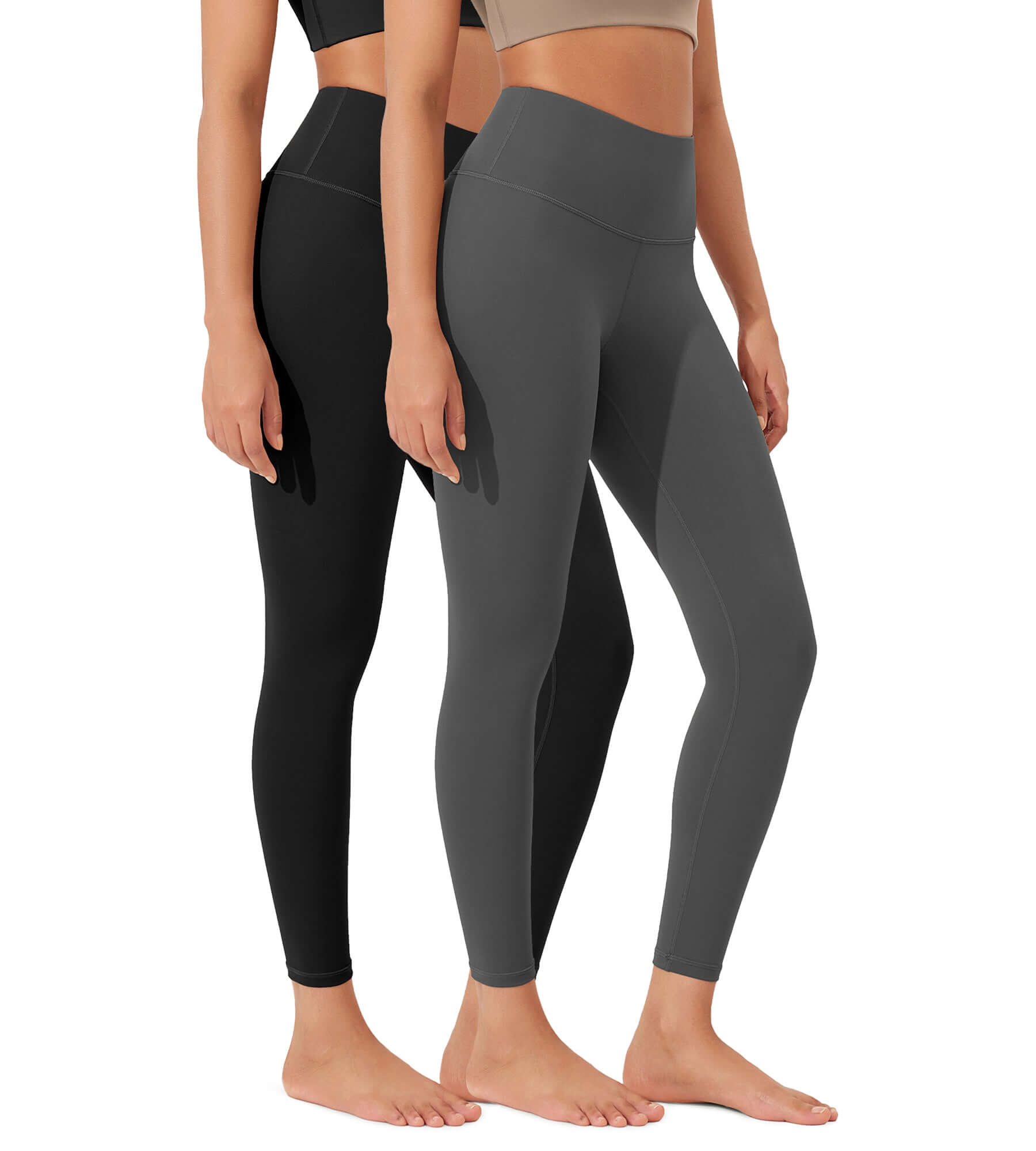 ODLEX 2-Pack 25 High Waist Workout Tummy Control Atheltic Leggings - ododos