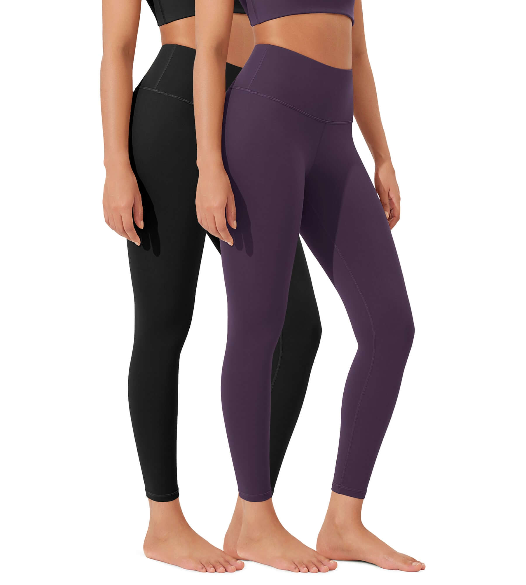 ODLEX 2-Pack 25 High Waist Workout Tummy Control Atheltic Leggings - ododos