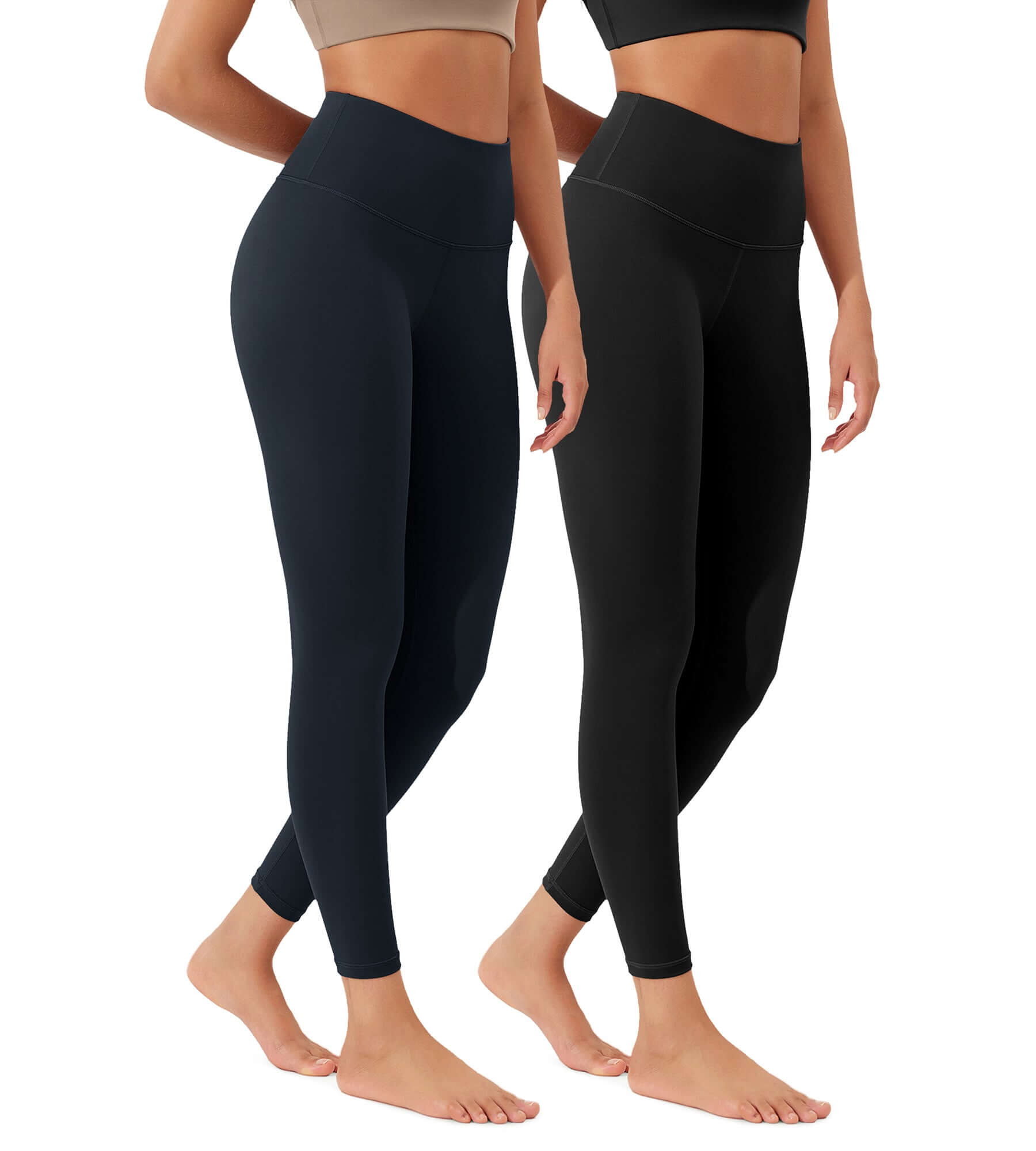 ODLEX 2-Pack 25 High Waist Workout Tummy Control Atheltic Leggings - ododos