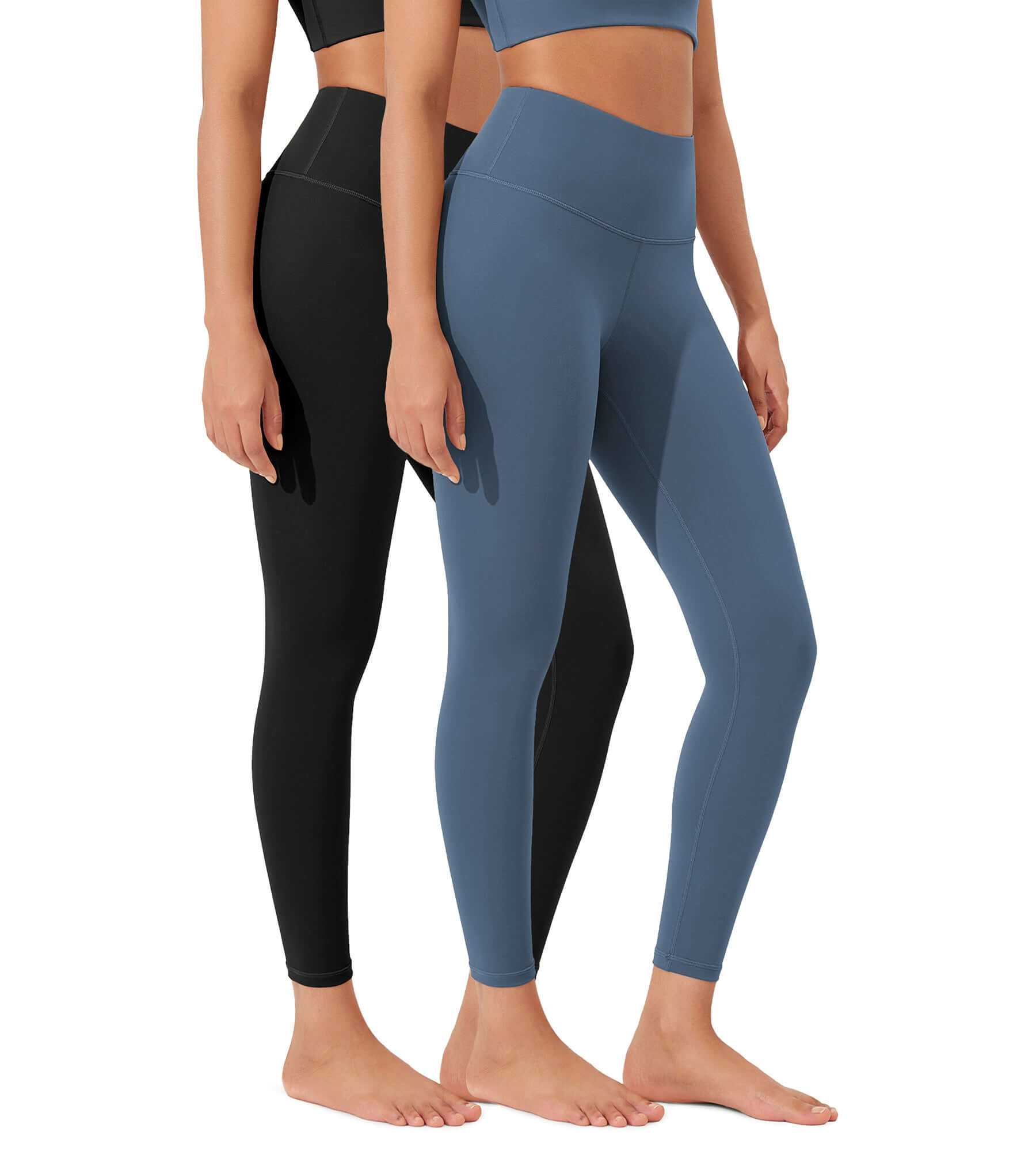 ODLEX 2-Pack 25 High Waist Workout Tummy Control Atheltic Leggings - ododos