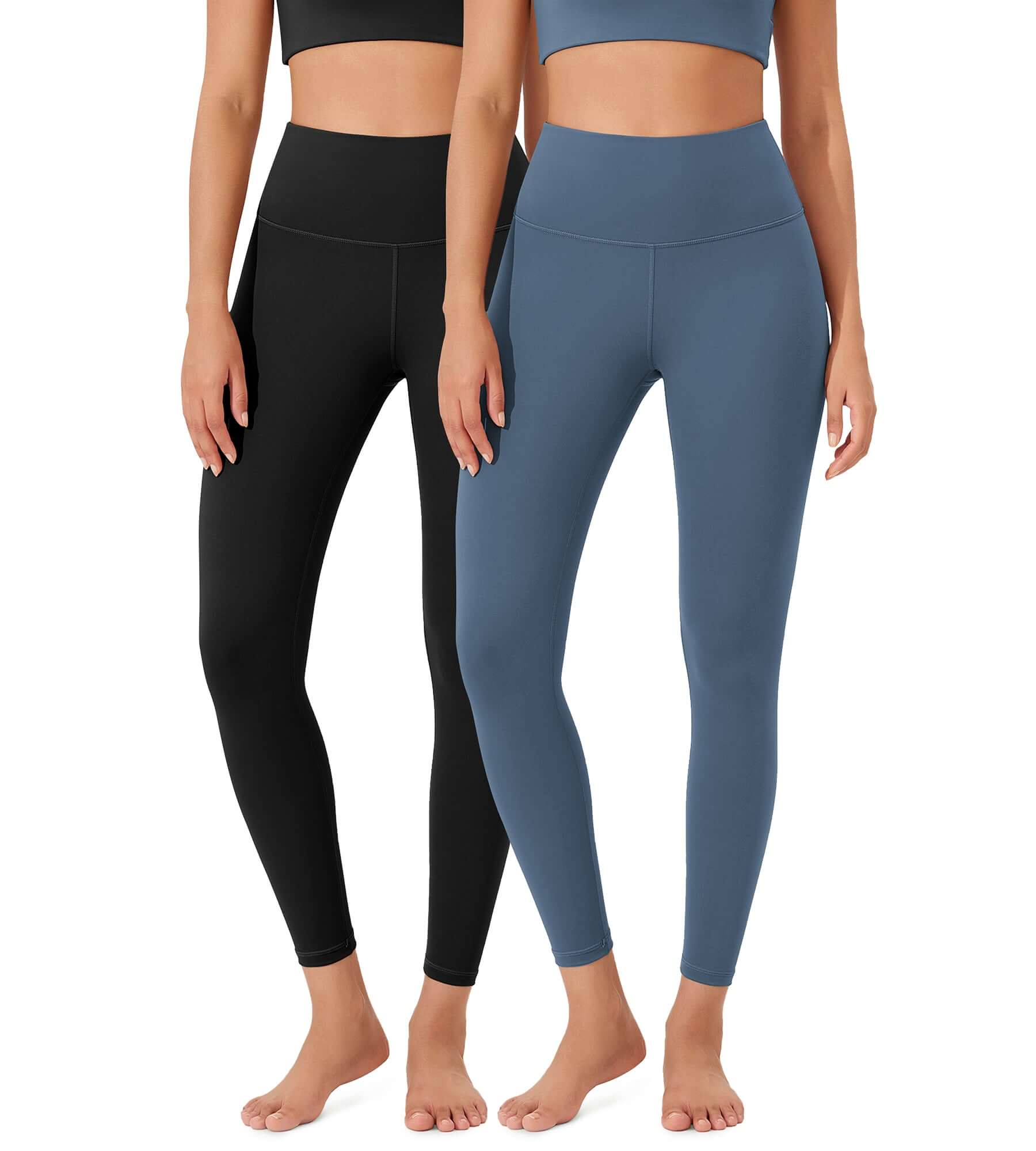 ODLEX 2-Pack 25 High Waist Workout Tummy Control Atheltic Leggings - ododos