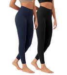 ODLEX 2-Pack 25" High Waist Workout Tummy Control Atheltic Leggings - ododos