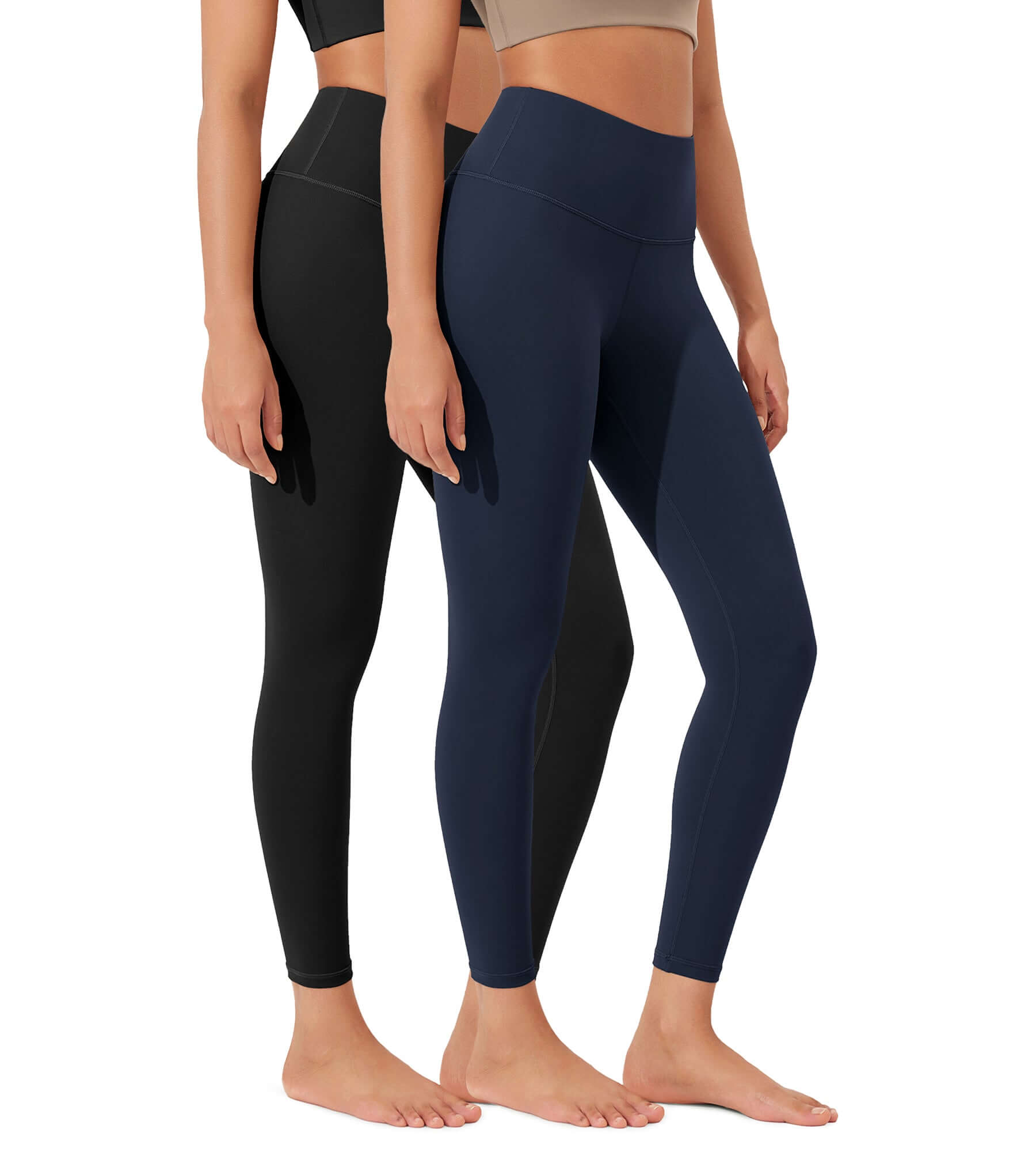 ODLEX 2-Pack 25 High Waist Workout Tummy Control Atheltic Leggings - ododos