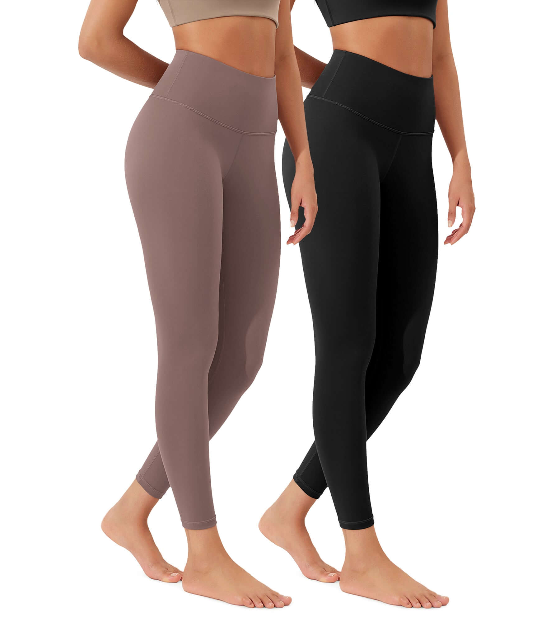 ODLEX 2-Pack 25 High Waist Workout Tummy Control Atheltic Leggings - ododos
