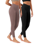 ODLEX 2-Pack 25" High Waist Workout Tummy Control Atheltic Leggings - ododos