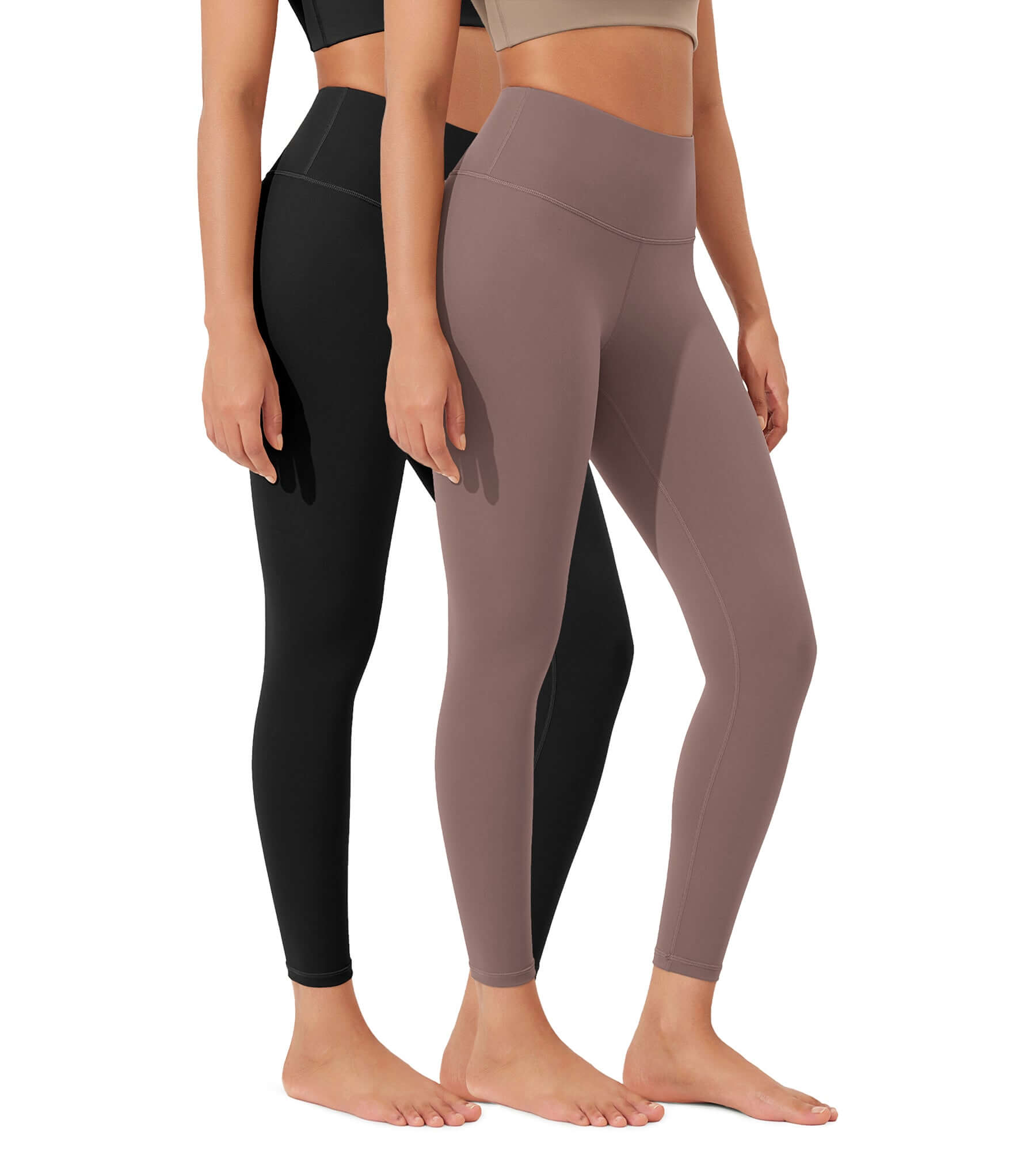 ODLEX 2-Pack 25 High Waist Workout Tummy Control Atheltic Leggings - ododos