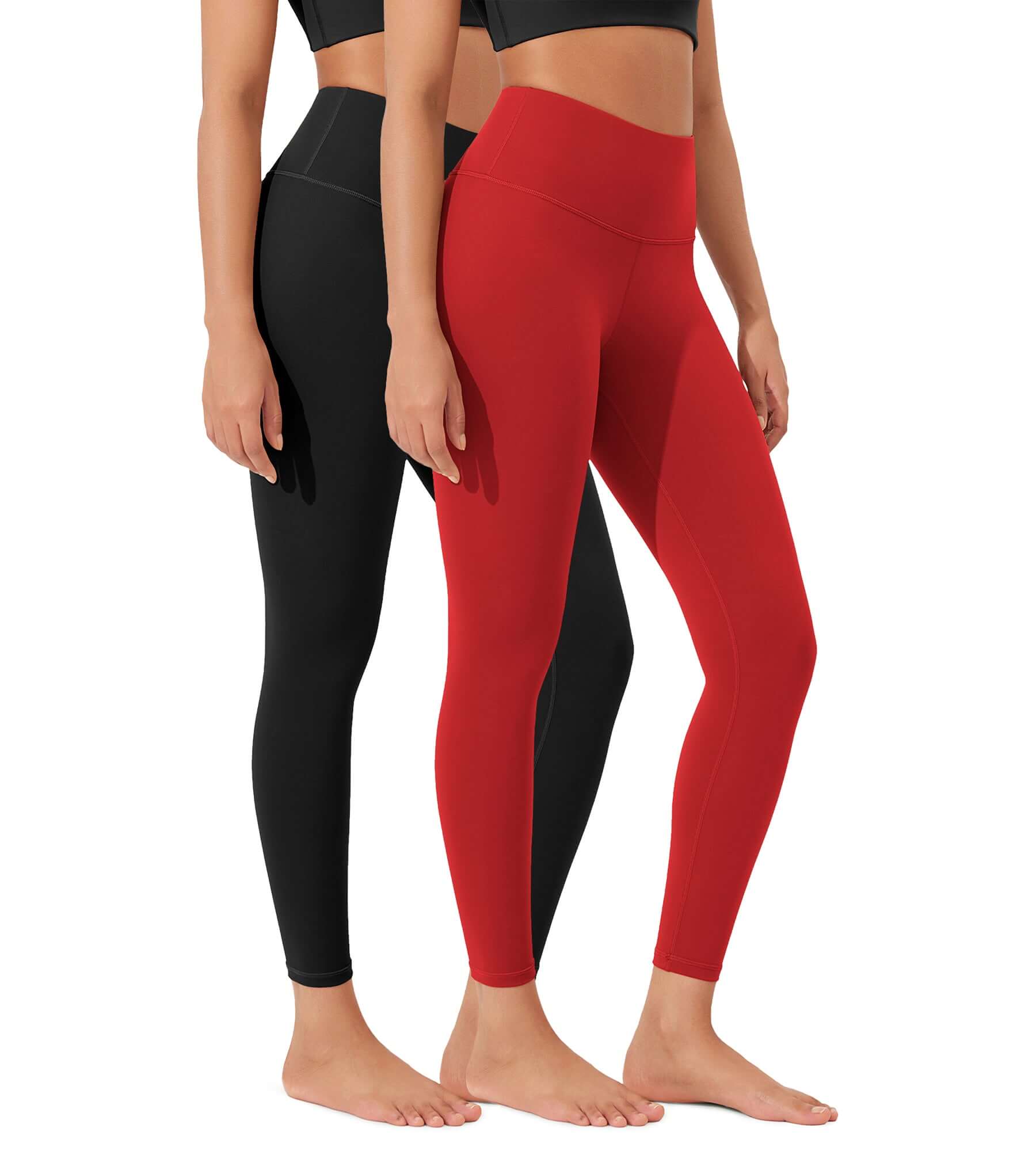 ODLEX 2-Pack 25 High Waist Workout Tummy Control Atheltic Leggings - ododos