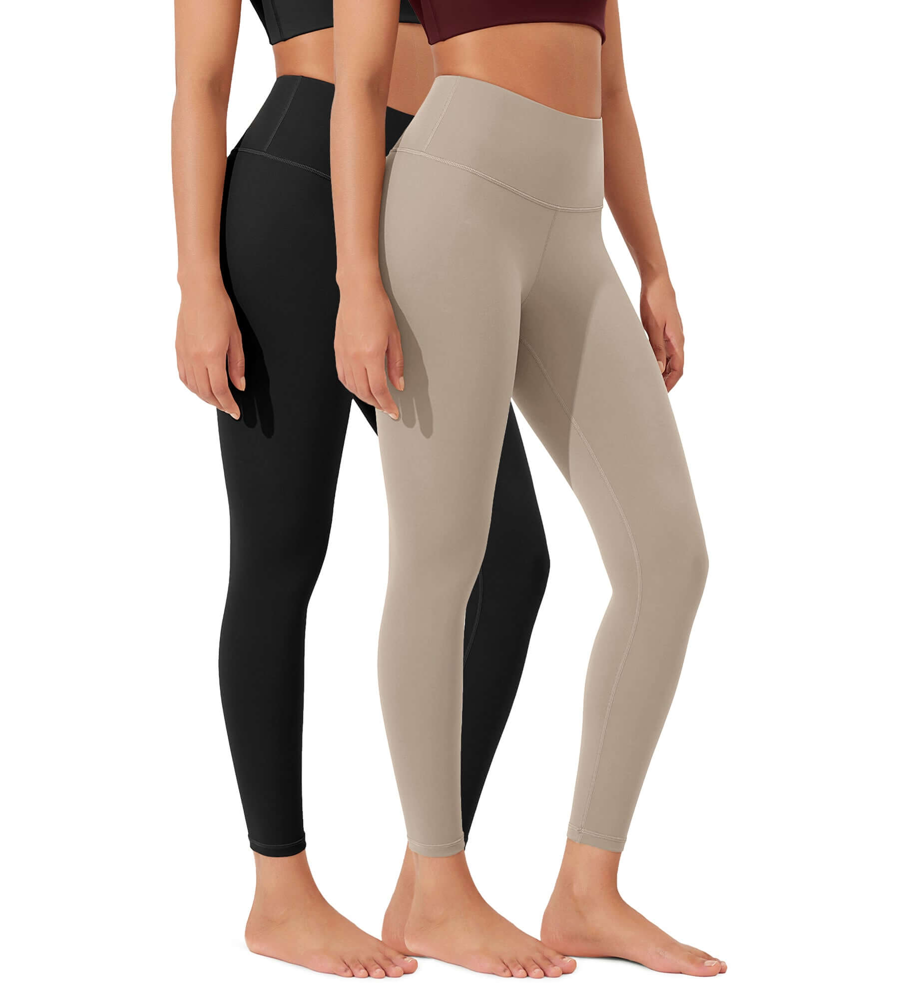 ODLEX 2-Pack 25 High Waist Workout Tummy Control Atheltic Leggings - ododos