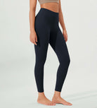 ODLEX 25" High Waist Workout Tummy Control Atheltic Leggings Deep Navy - ododos