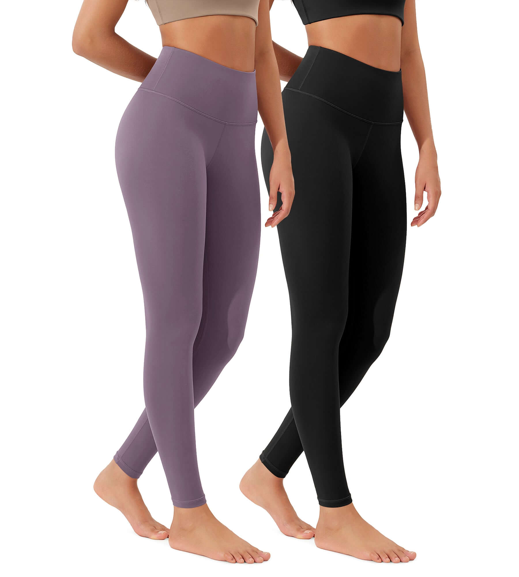 ODLEX 2-Pack 28 High Waist Workout Tummy Control Atheltic Leggings - ododos