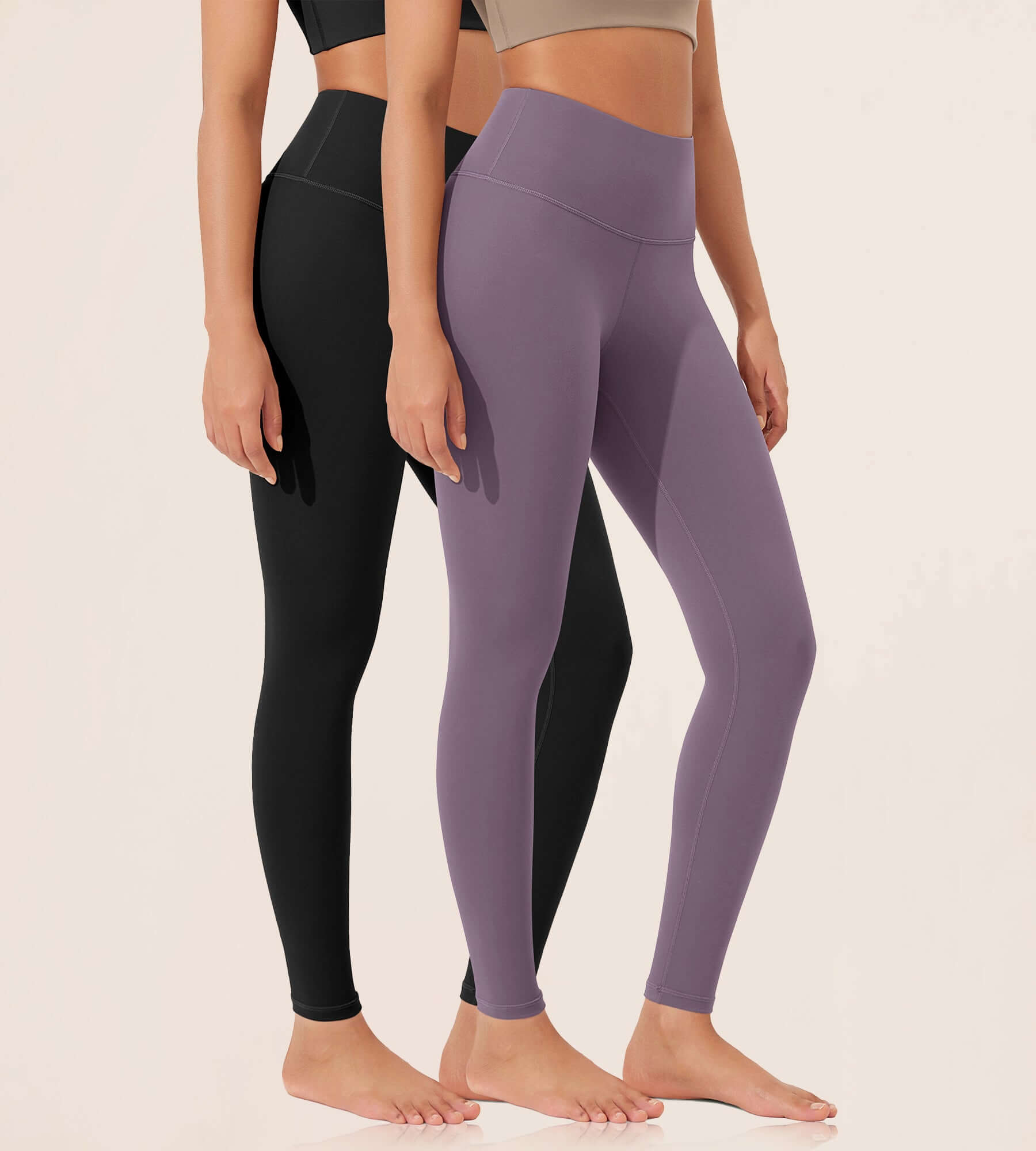 ODLEX 2-Pack 28 High Waist Workout Tummy Control Atheltic Leggings - ododos