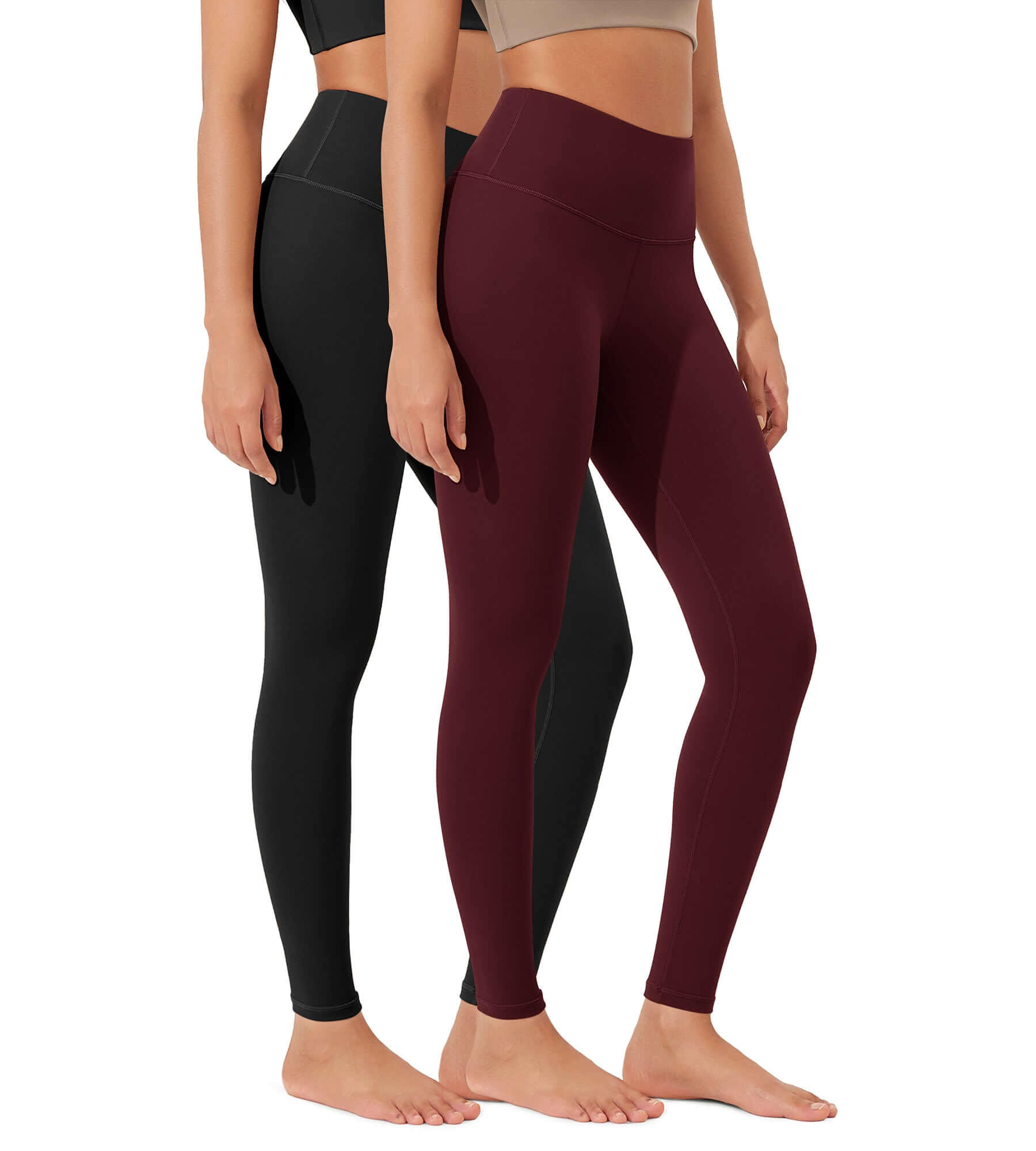 ODLEX 2-Pack 28 High Waist Workout Tummy Control Atheltic Leggings - ododos