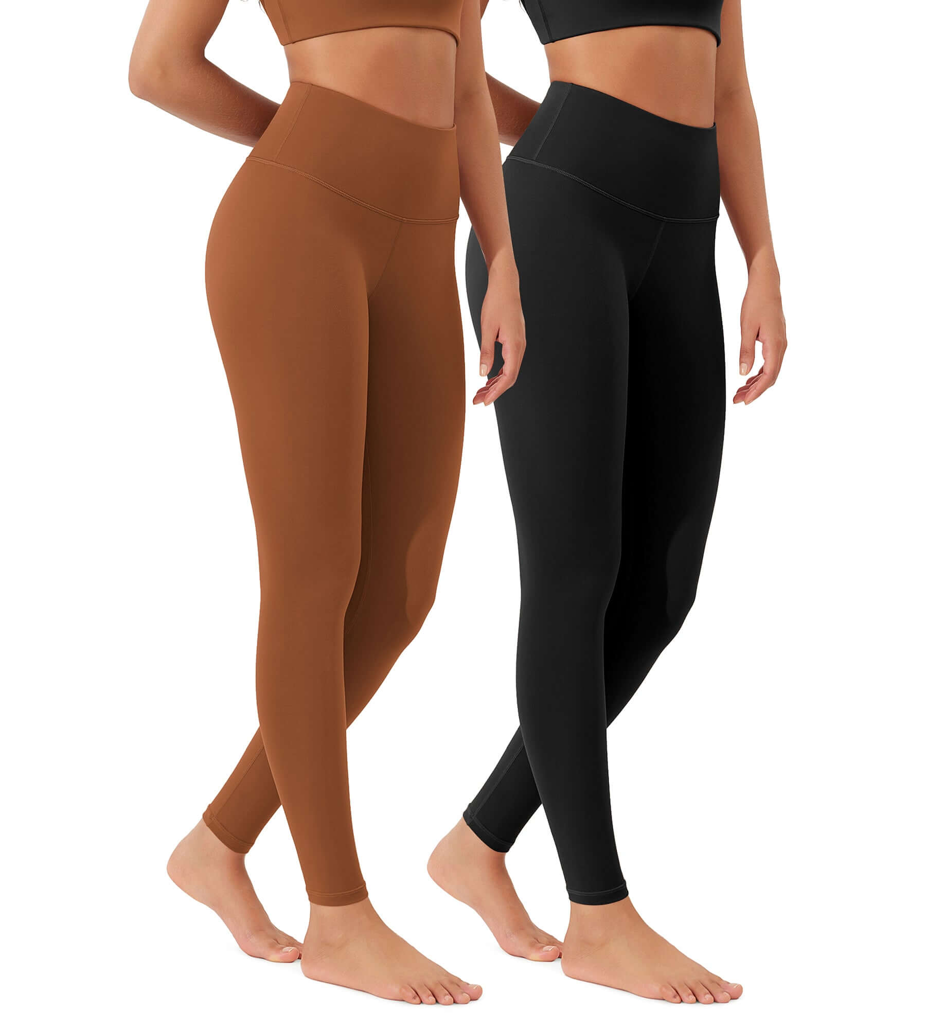 ODLEX 2-Pack 28 High Waist Workout Tummy Control Atheltic Leggings - ododos