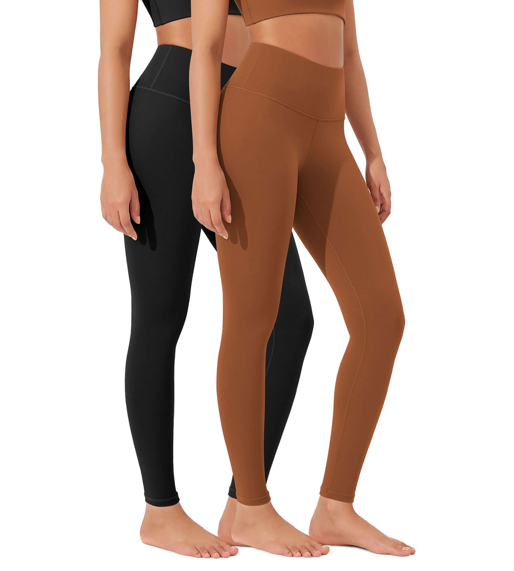 ODLEX 2-Pack 28 High Waist Workout Tummy Control Atheltic Leggings - ododos