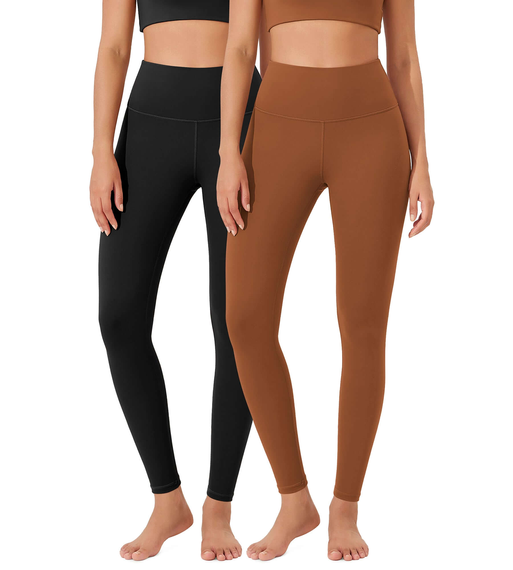 ODLEX 2-Pack 28 High Waist Workout Tummy Control Atheltic Leggings - ododos