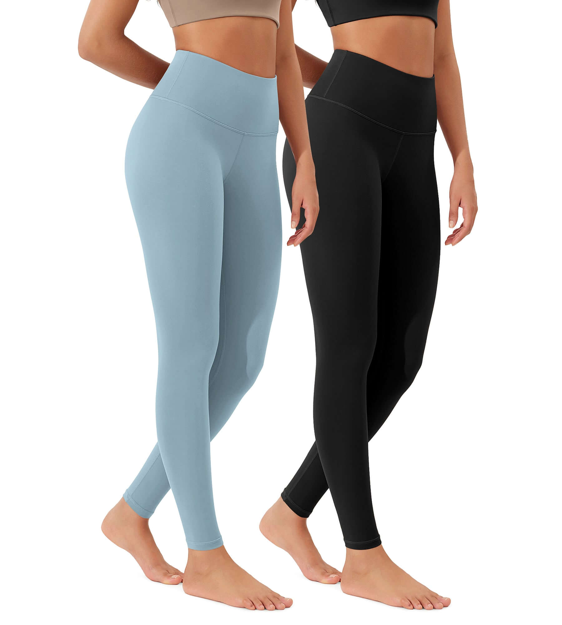 ODLEX 2-Pack 28 High Waist Workout Tummy Control Atheltic Leggings - ododos