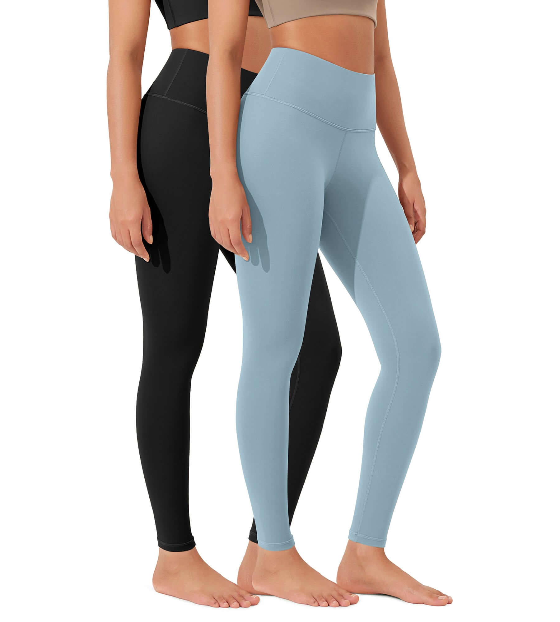 ODLEX 2-Pack 28 High Waist Workout Tummy Control Atheltic Leggings - ododos