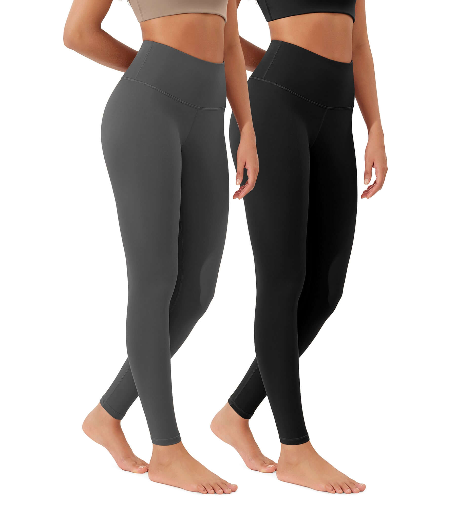 ODLEX 2-Pack 28 High Waist Workout Tummy Control Atheltic Leggings - ododos