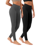 ODLEX 2-Pack 28" High Waist Workout Tummy Control Atheltic Leggings - ododos