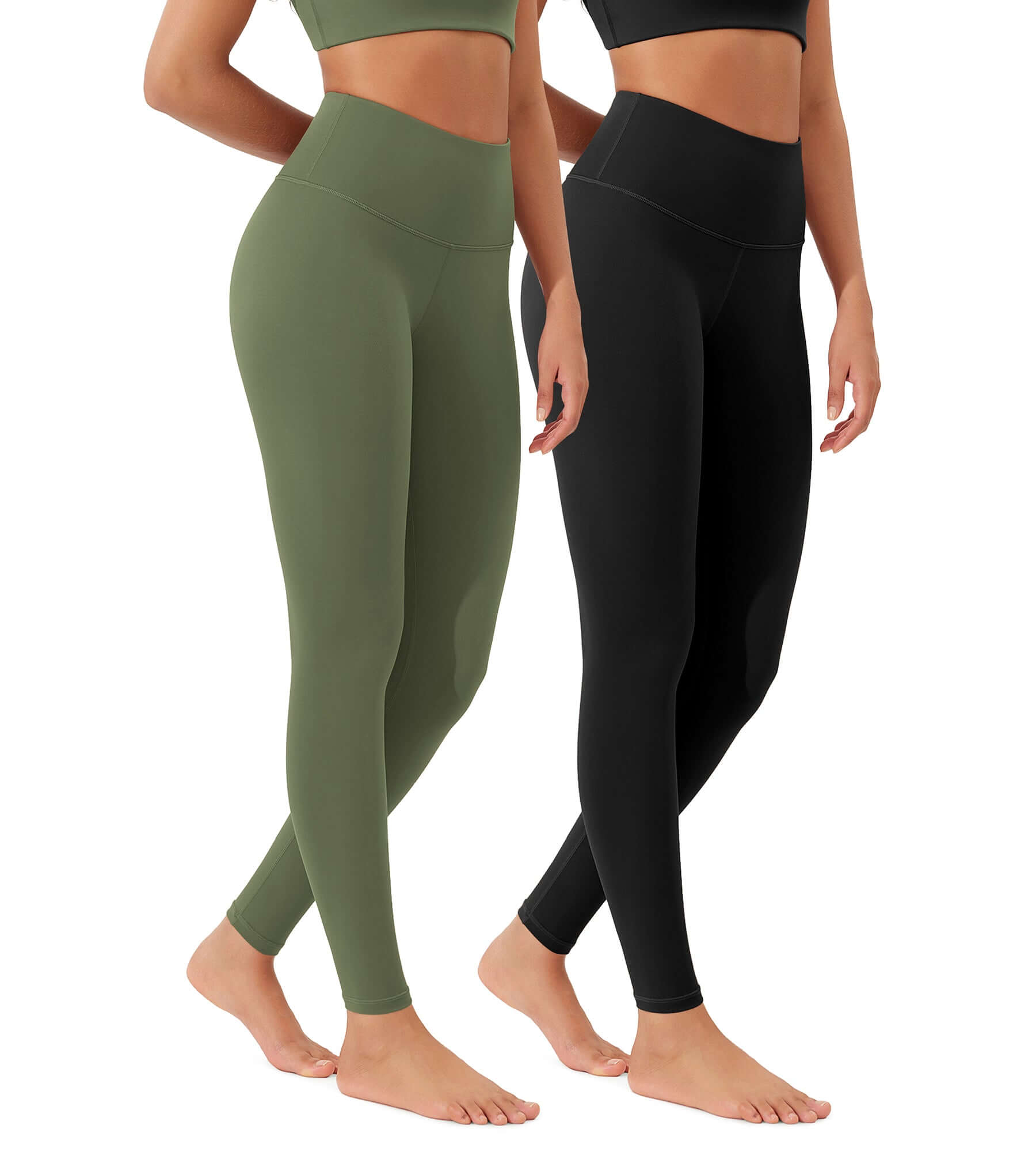 ODLEX 2-Pack 28 High Waist Workout Tummy Control Atheltic Leggings - ododos