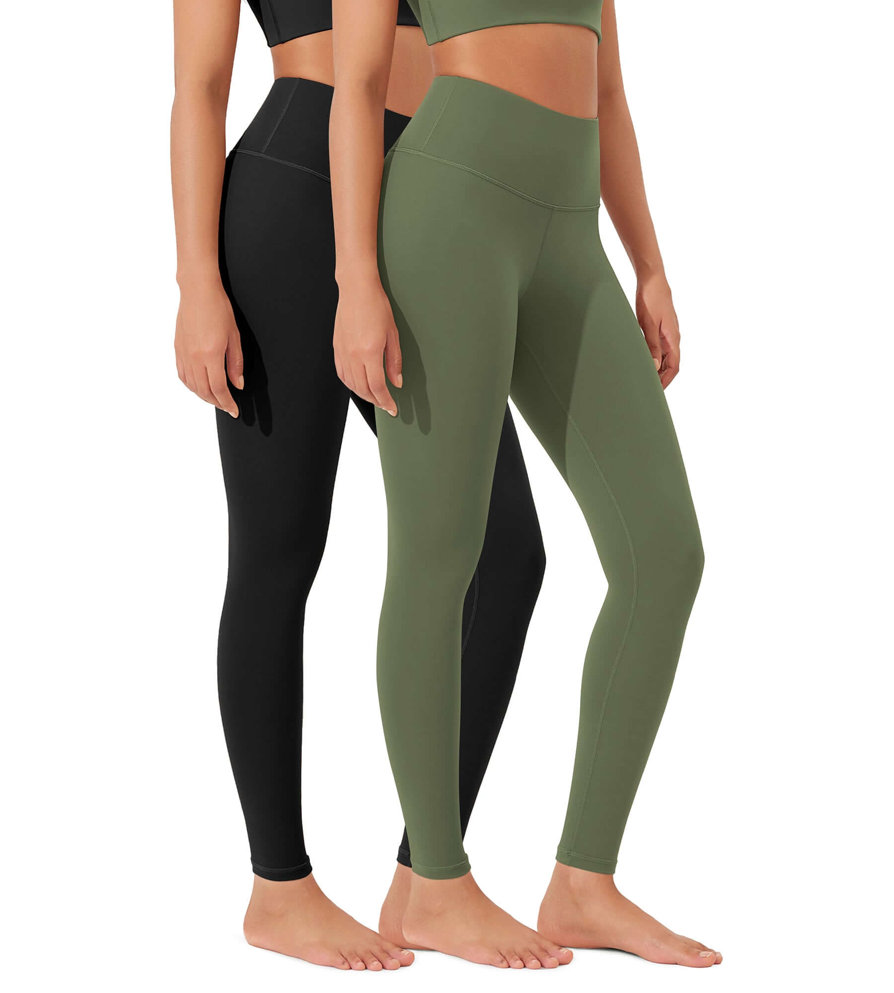 ODLEX 2-Pack 28 High Waist Workout Tummy Control Atheltic Leggings - ododos