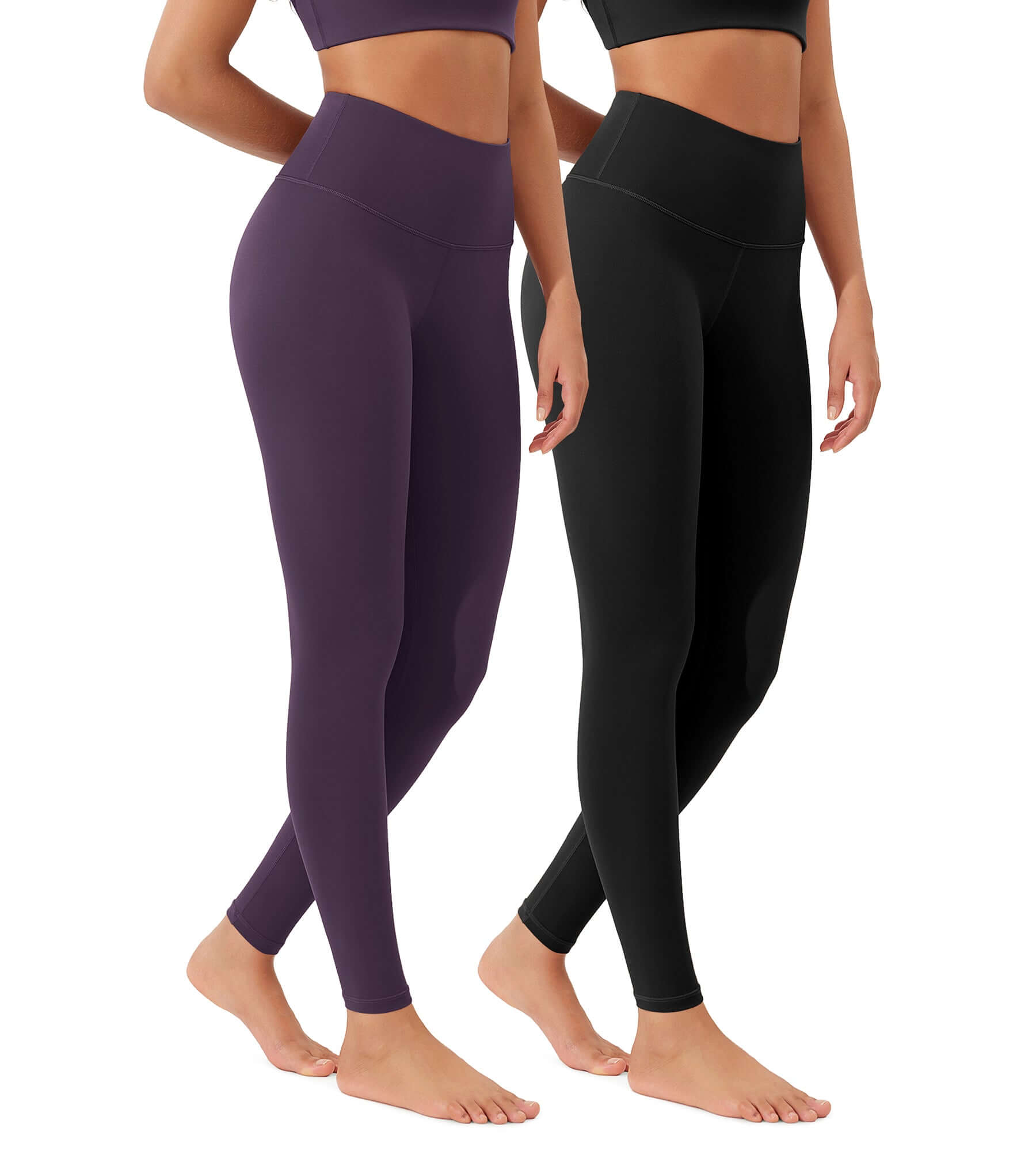 ODLEX 2-Pack 28 High Waist Workout Tummy Control Atheltic Leggings - ododos