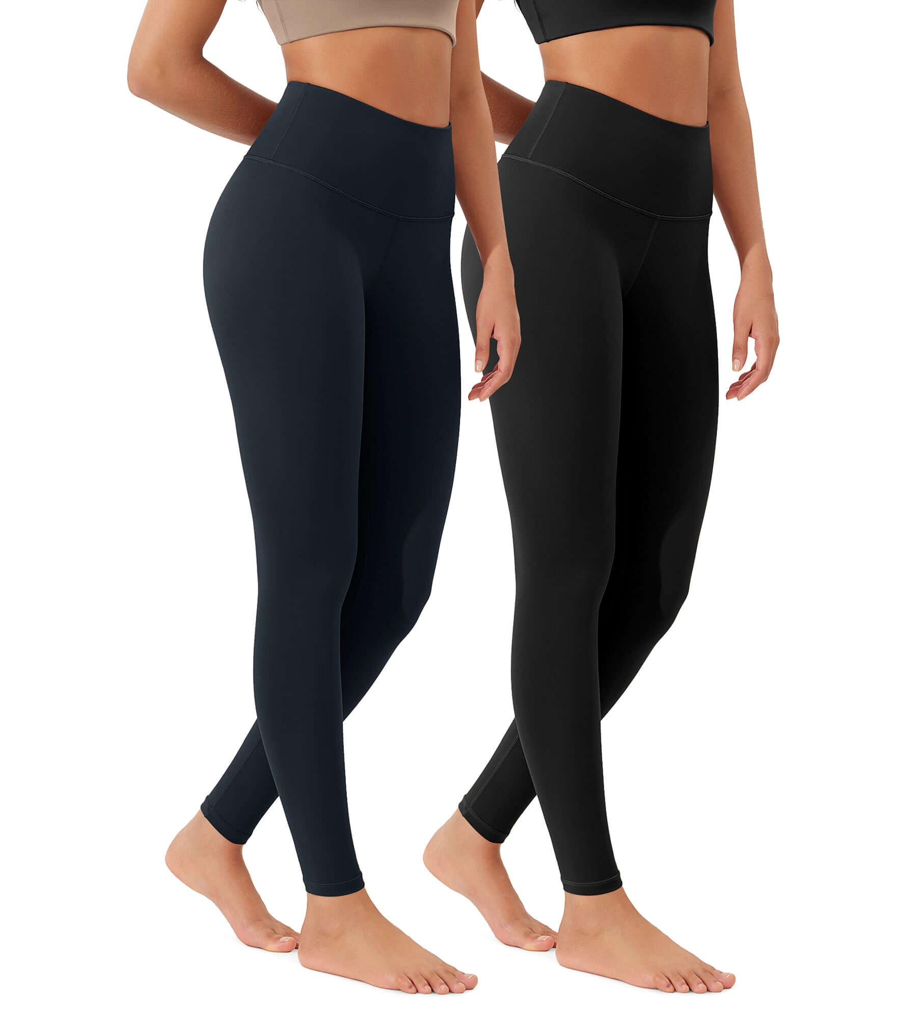 ODLEX 2-Pack 28 High Waist Workout Tummy Control Atheltic Leggings - ododos