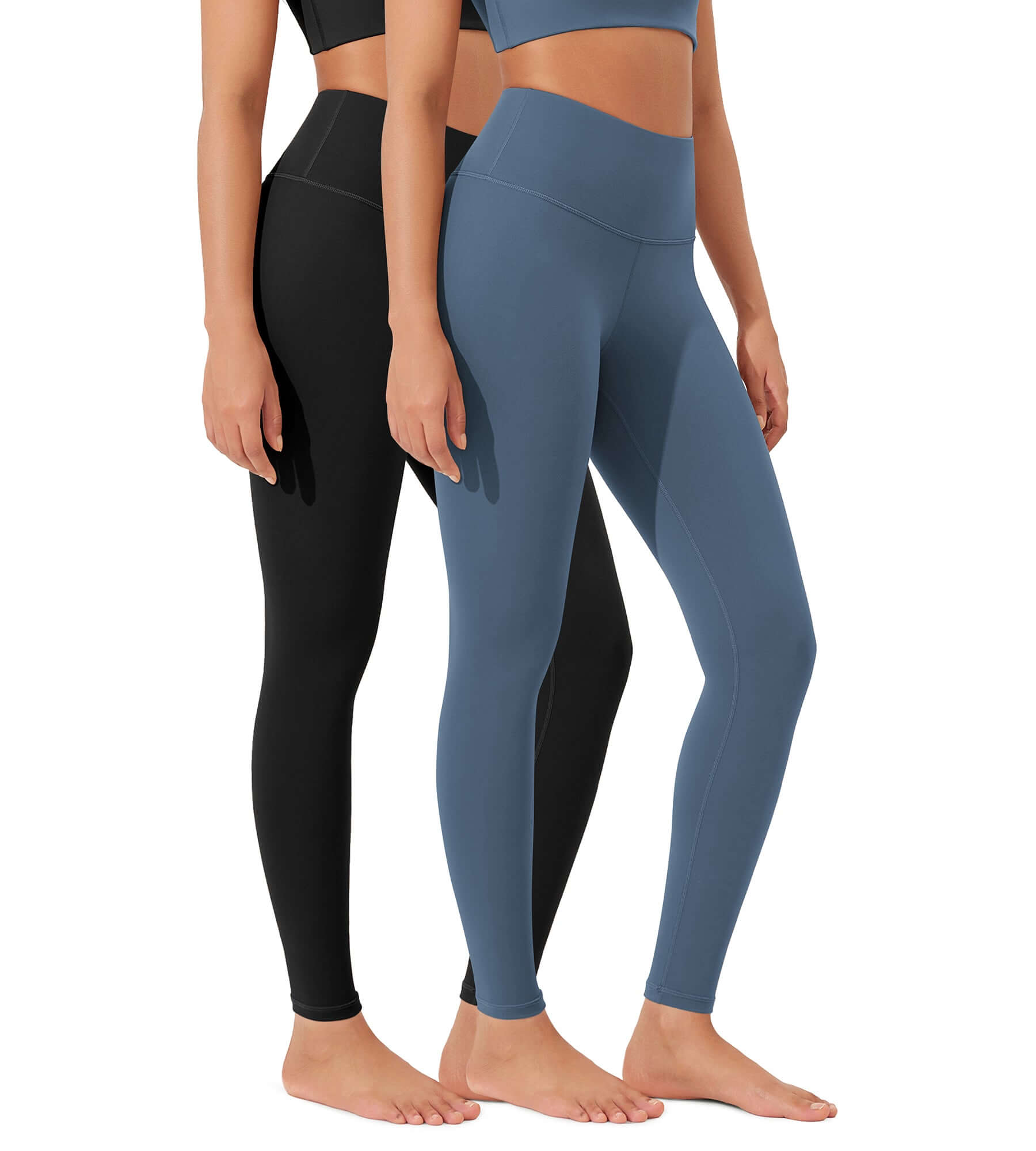 ODLEX 2-Pack 28 High Waist Workout Tummy Control Atheltic Leggings - ododos