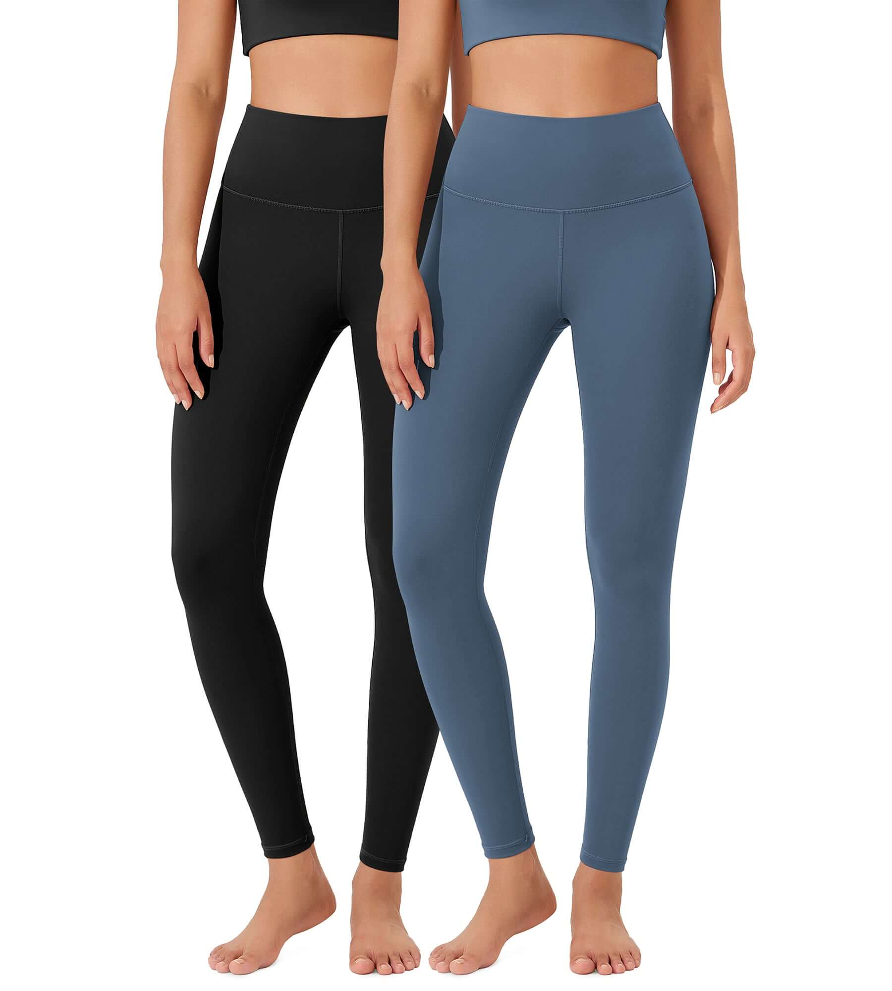 ODLEX 2-Pack 28 High Waist Workout Tummy Control Atheltic Leggings - ododos