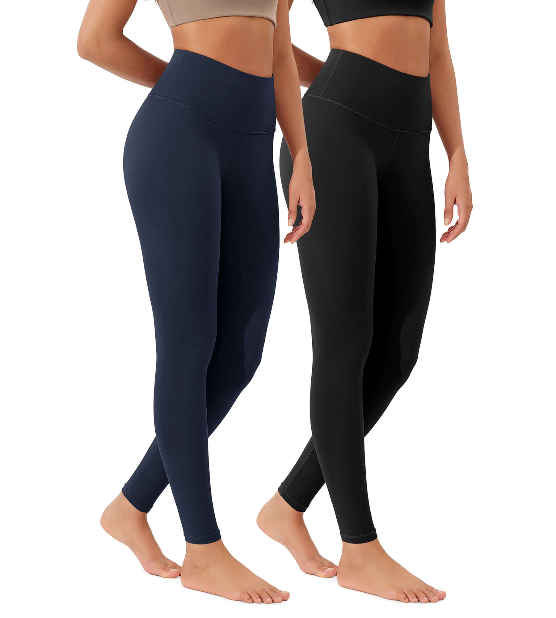 ODLEX 2-Pack 28 High Waist Workout Tummy Control Atheltic Leggings - ododos