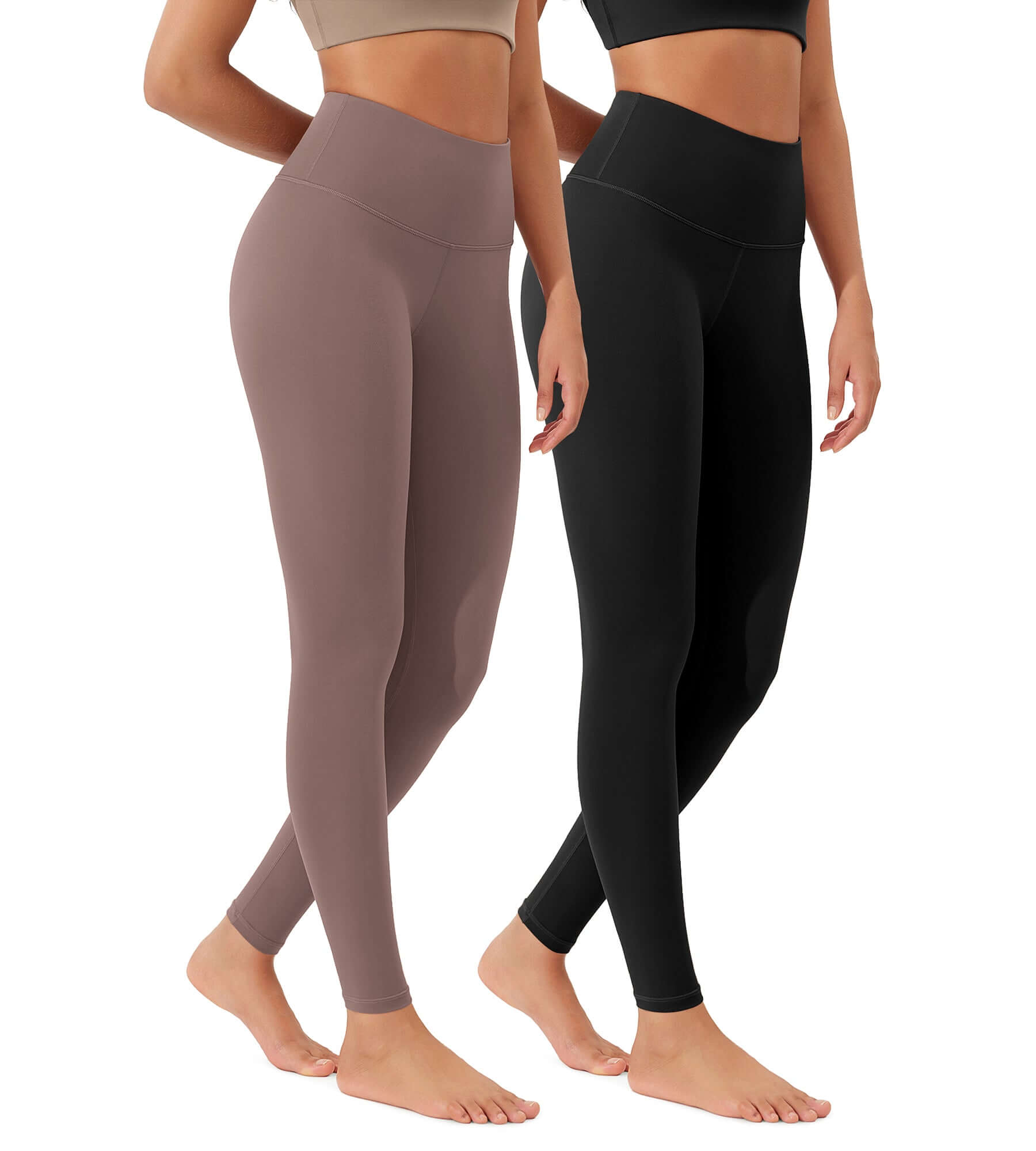 ODLEX 2-Pack 28 High Waist Workout Tummy Control Atheltic Leggings - ododos