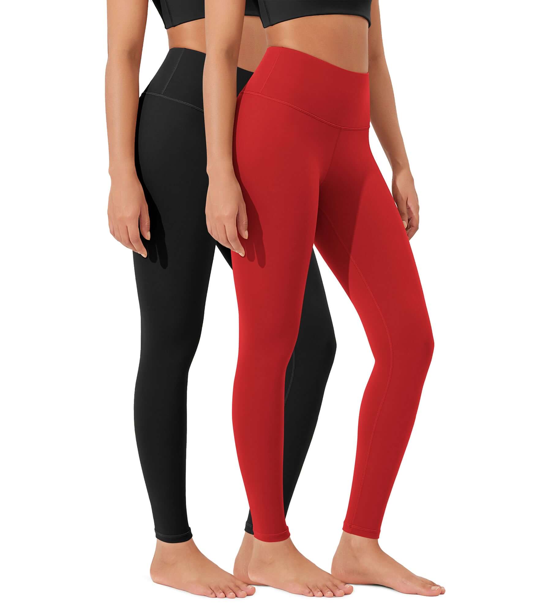 ODLEX 2-Pack 28 High Waist Workout Tummy Control Atheltic Leggings - ododos