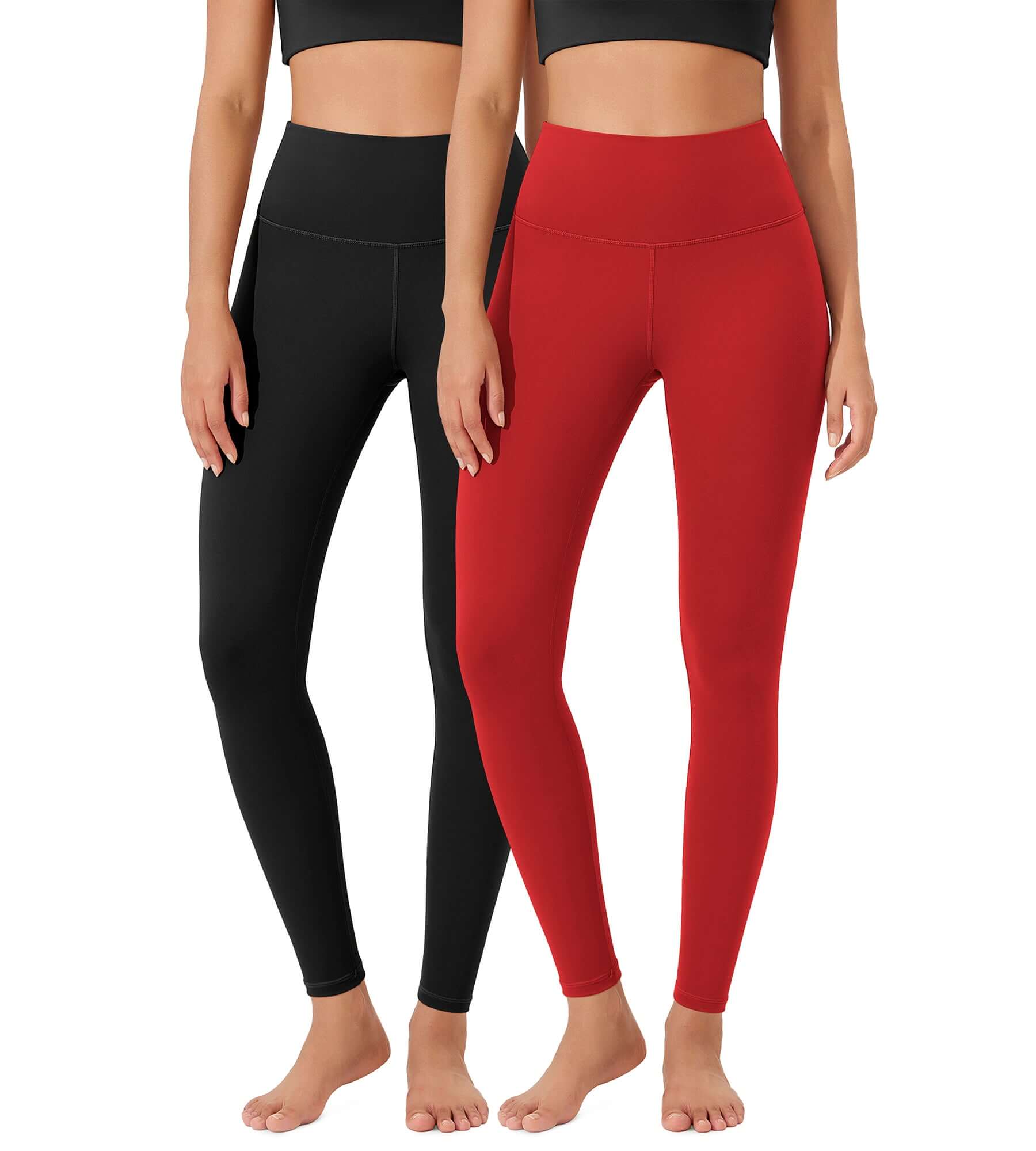 ODLEX 2-Pack 28 High Waist Workout Tummy Control Atheltic Leggings - ododos