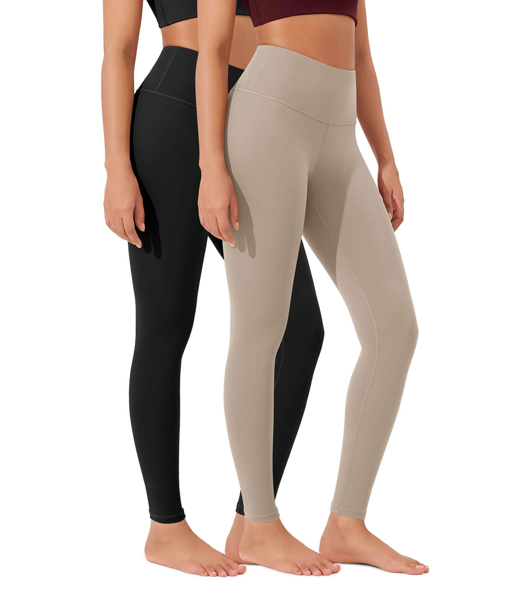 ODLEX 2-Pack 28 High Waist Workout Tummy Control Atheltic Leggings - ododos
