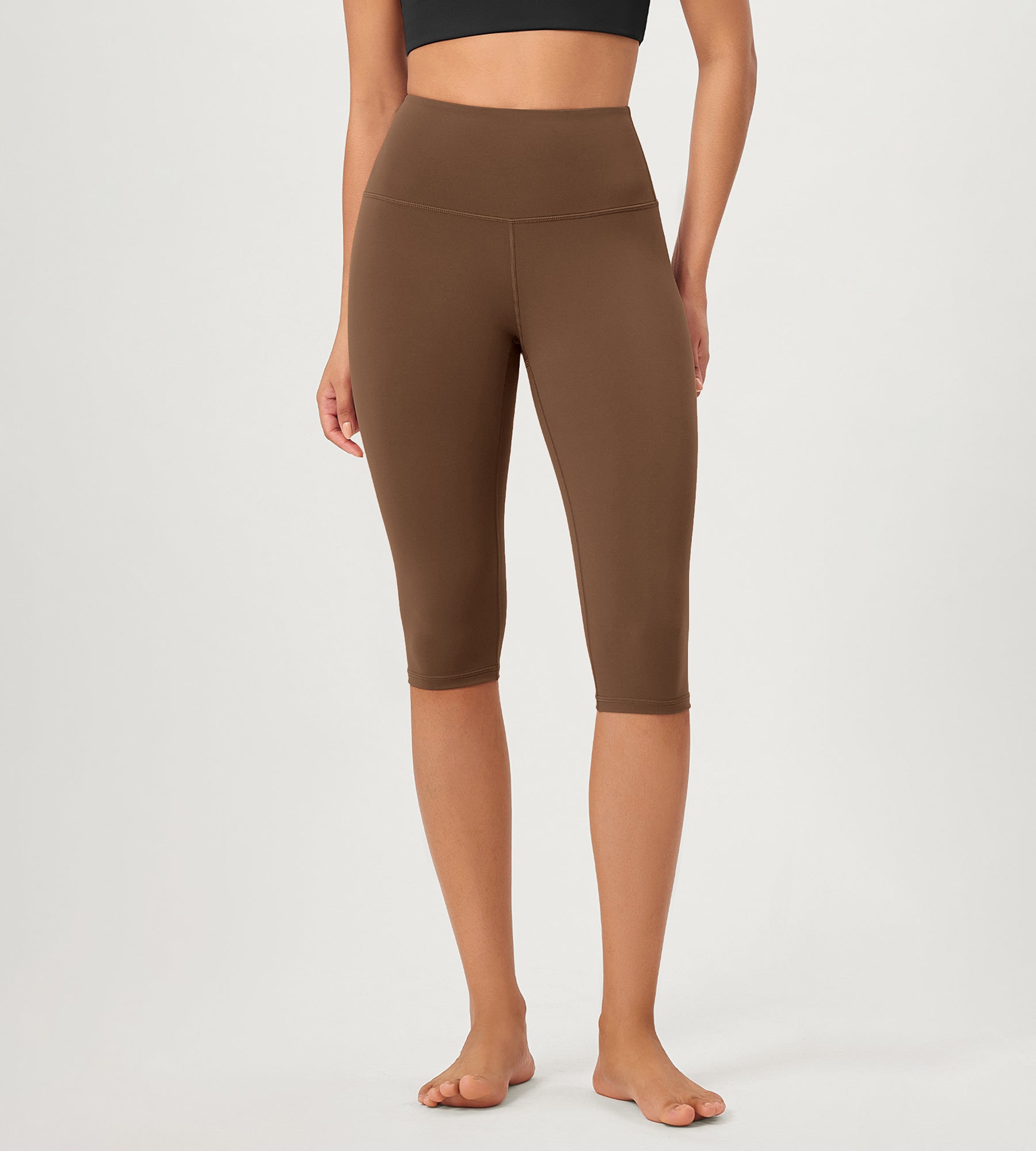ODCLOUD 14 High Waist Yoga Athletic Running Capris Brunette - ododos
